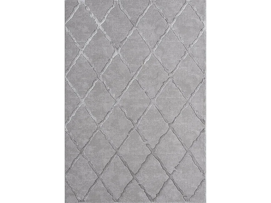 Tapis Knight 3D brillants design losange, Gris, 120 x 170 cm