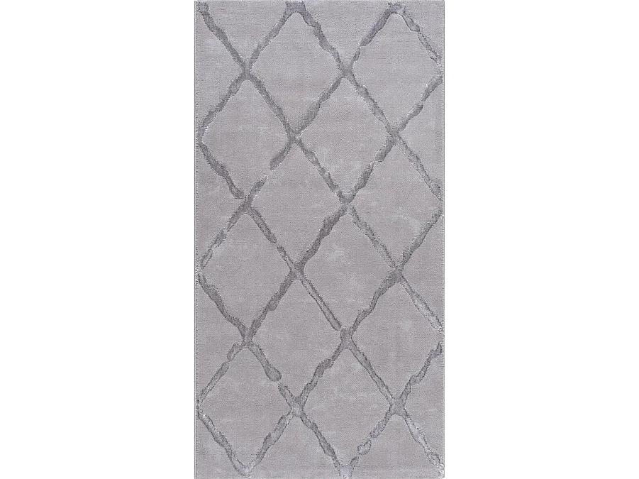 Tapis Knight 3D brillants design losange, Gris, 120 x 170 cm