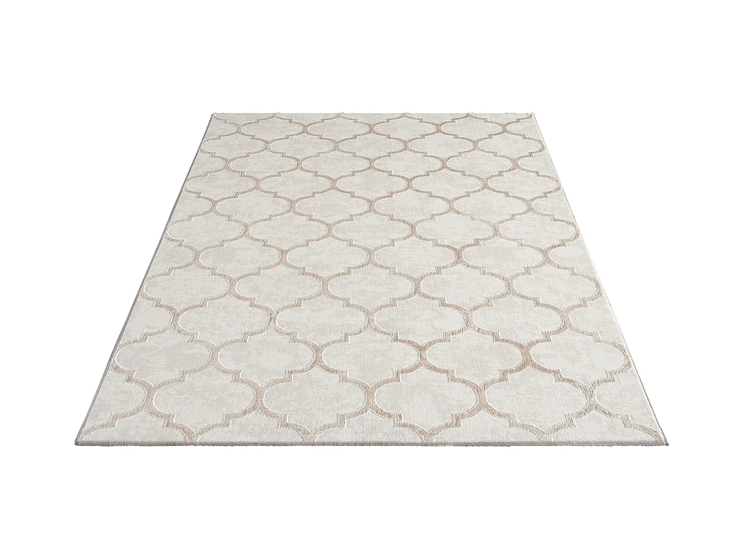Teppich Knight 3D Glänzend Marokkanisch Design, Beige, 80 x 150 cm