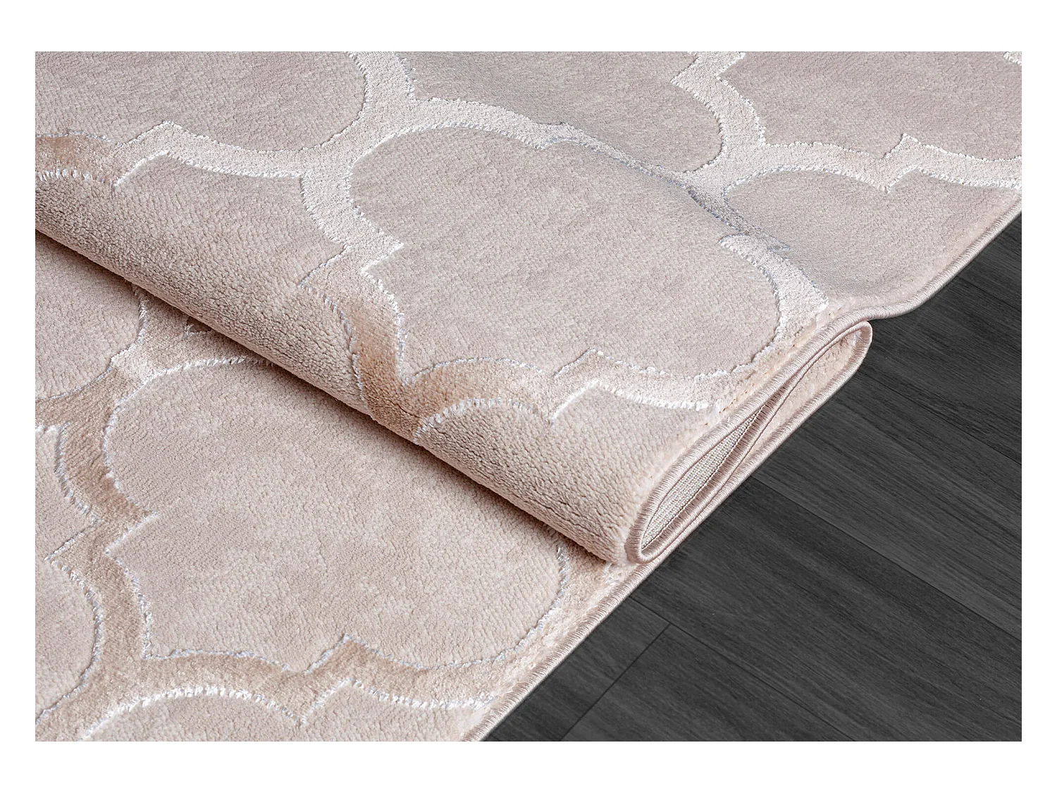 Tapis Knight 3D brillants marocain design, Beige, 200 x 290 cm