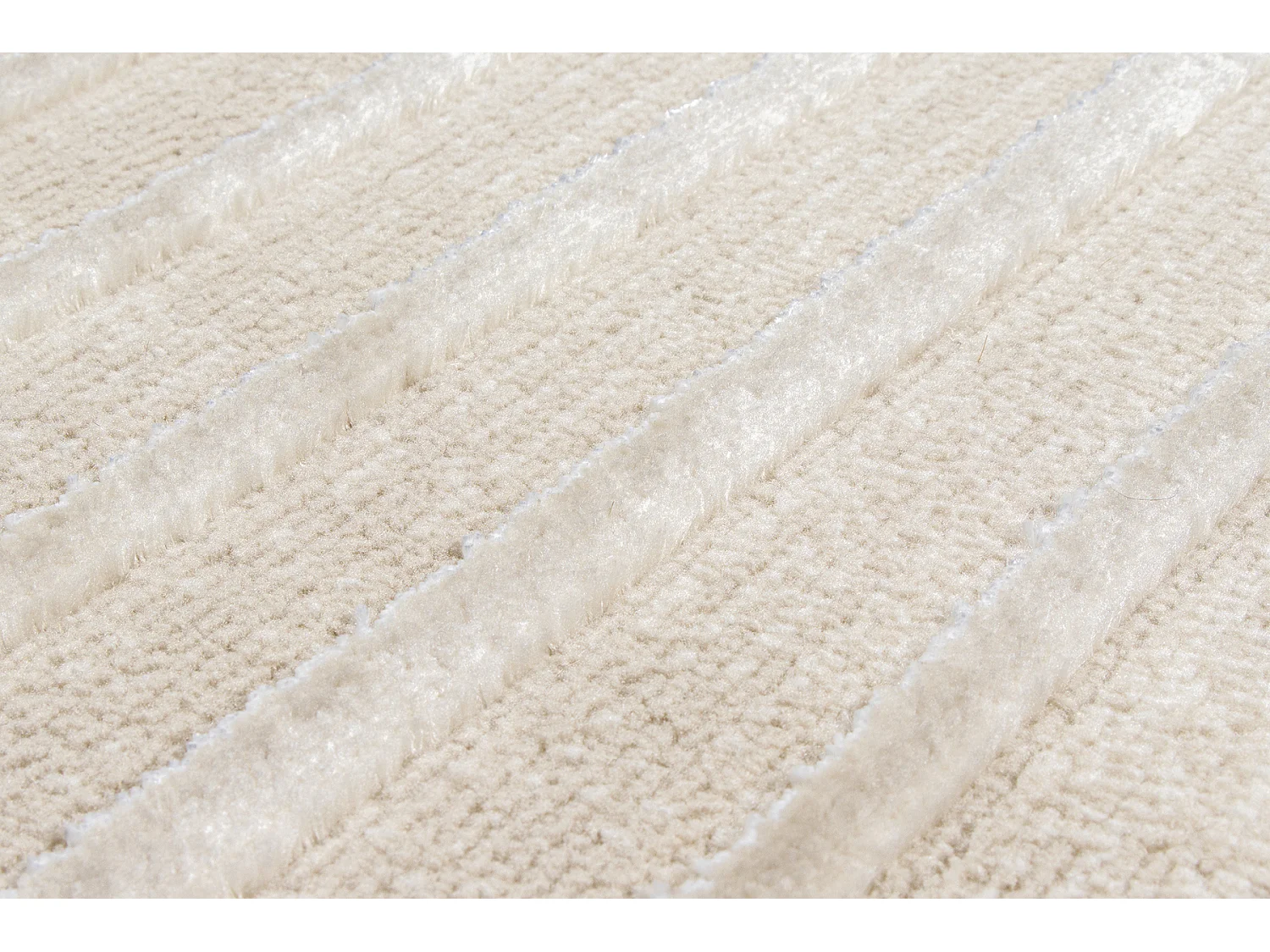 Tapis Knight 3D brillants moderne, Beige, 80 x 300 cm