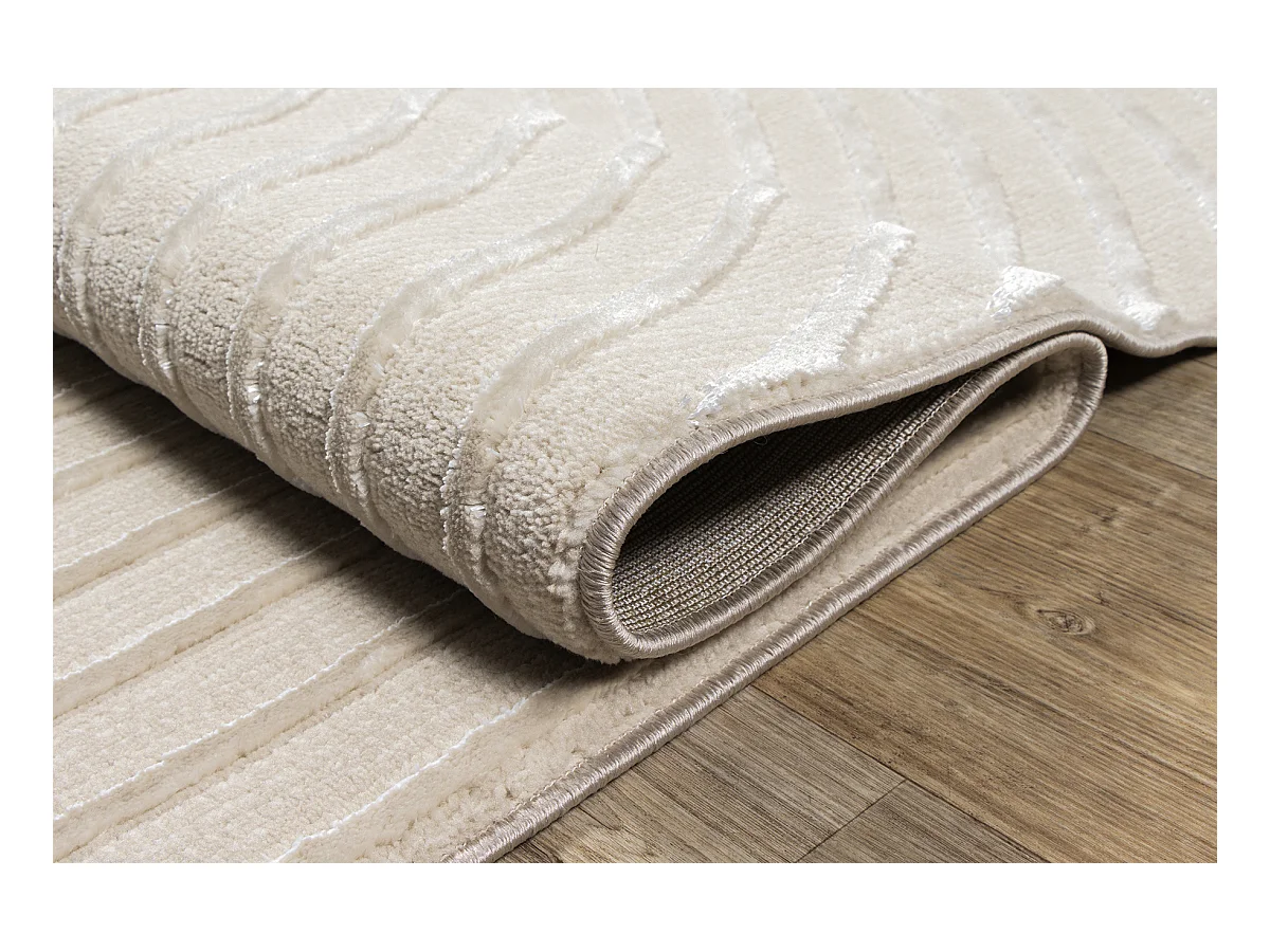 Tapis Knight 3D brillants moderne, Beige, 120 x 170 cm