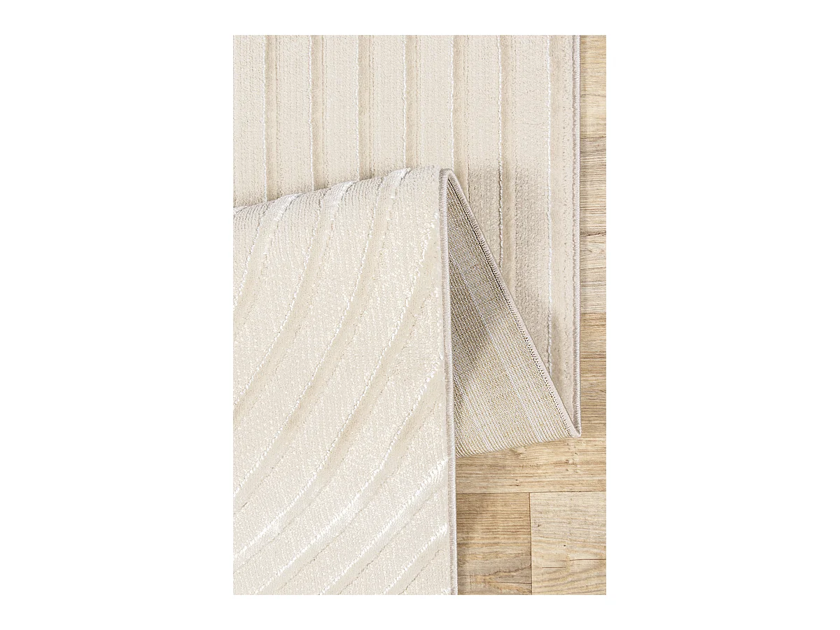 Tapis Knight 3D brillants moderne, Beige, 140 x 200 cm