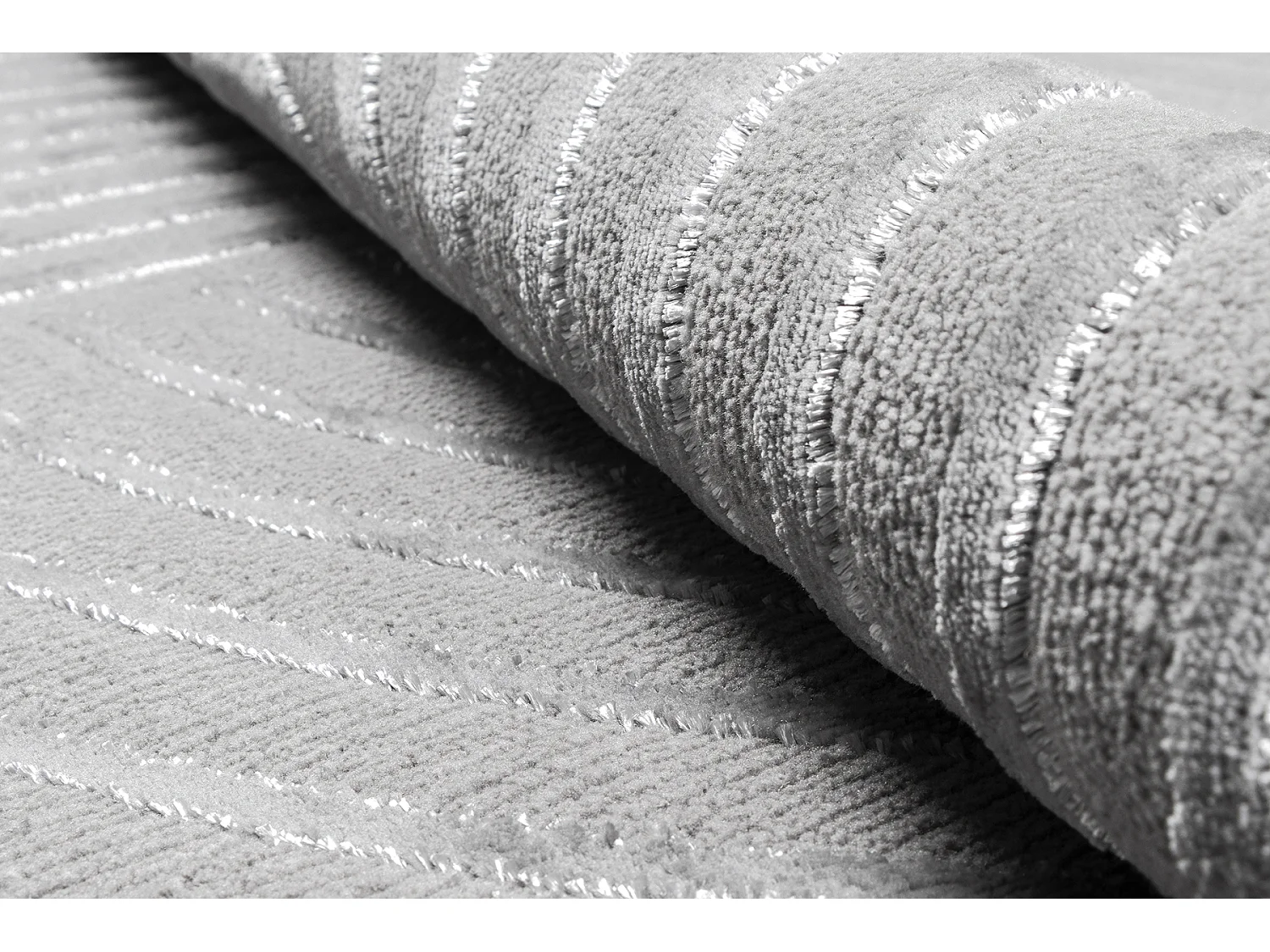 Tapis Knight 3D brillants moderne, Gris, 140 x 200 cm