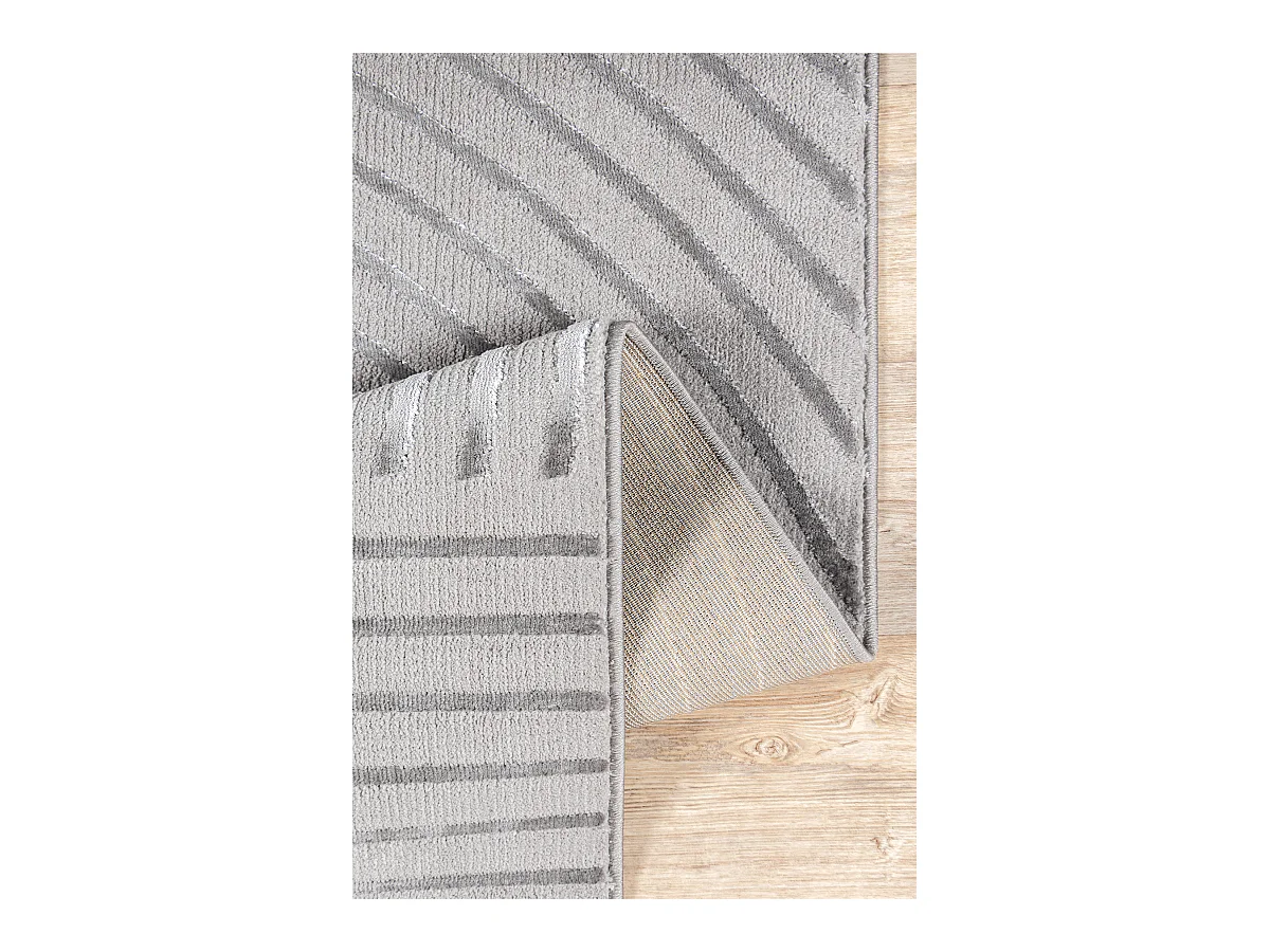 Tapis Knight 3D brillants moderne, Gris, 120 x 170 cm