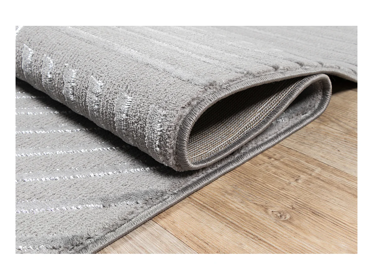 Tapis Knight 3D brillants moderne, Gris, 160 x 230 cm