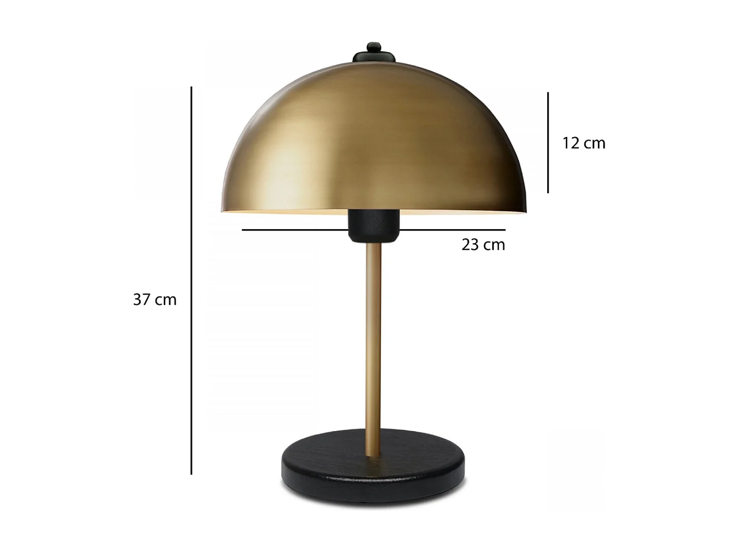 Lampe de table champignon doré 37cm PAULE