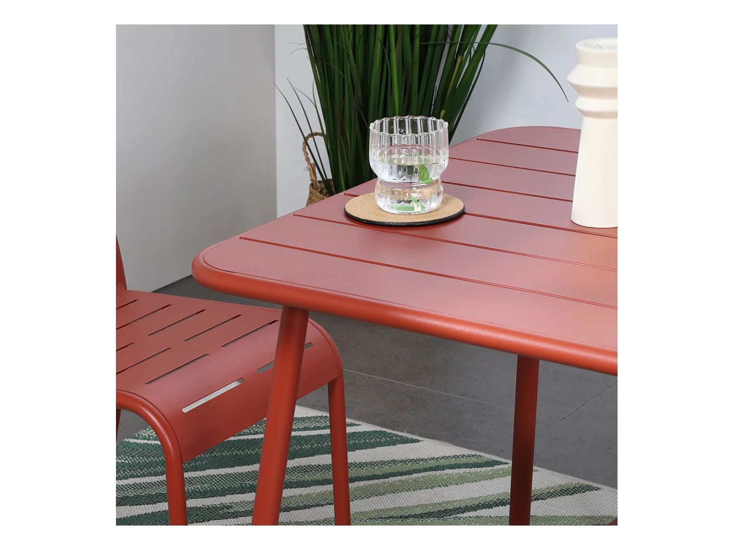 Gartentisch für 4 Personen Terracotta 70x70cm BERGAME