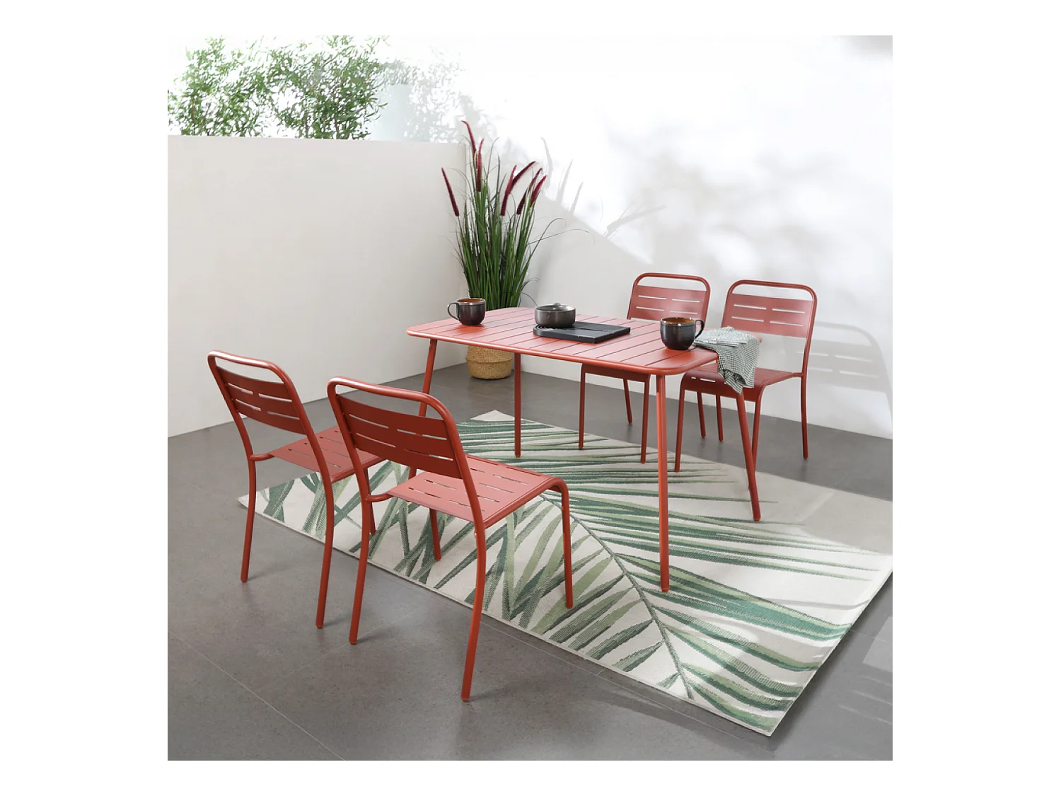 Tuintafel voor 4-6 Personen Terracotta BERGAME 120x70cm