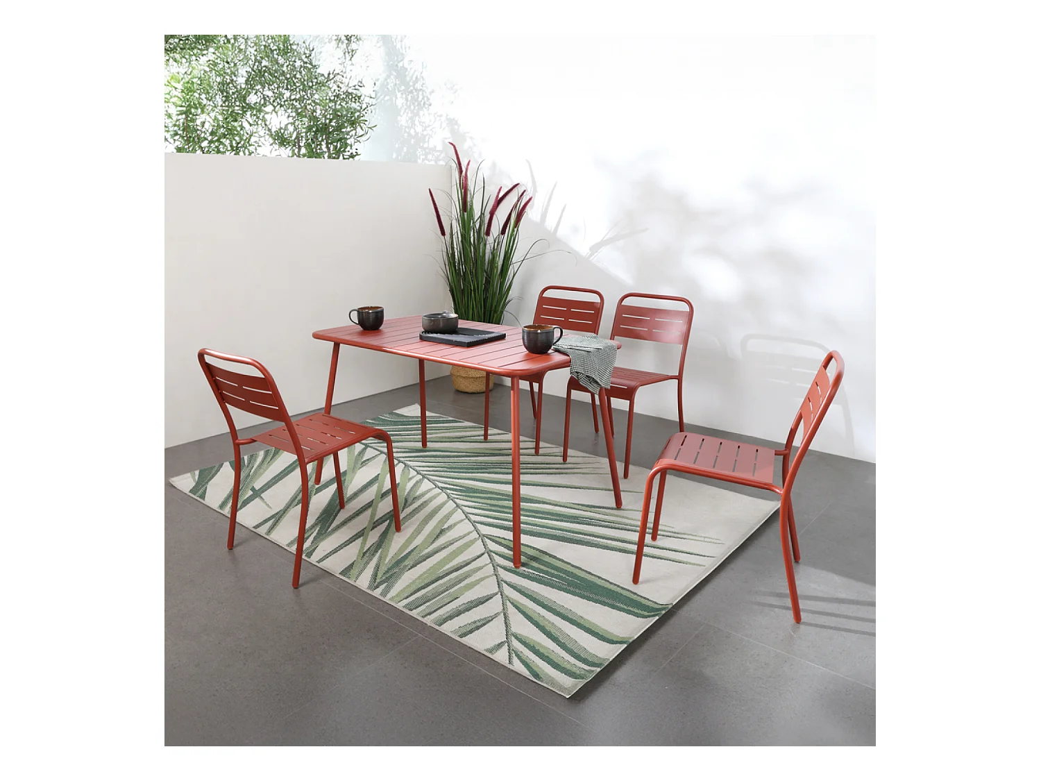 Tuintafel voor 4-6 Personen Terracotta BERGAME 120x70cm