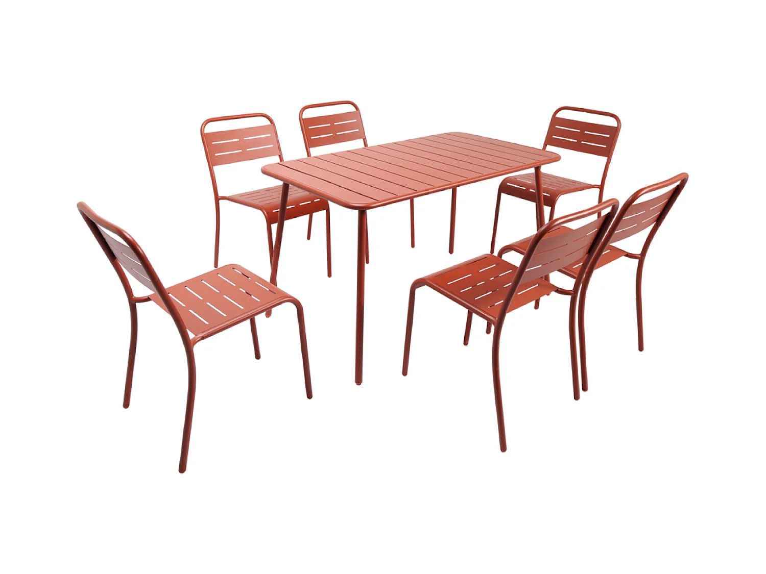 Tuintafel voor 4-6 Personen Terracotta BERGAME 120x70cm