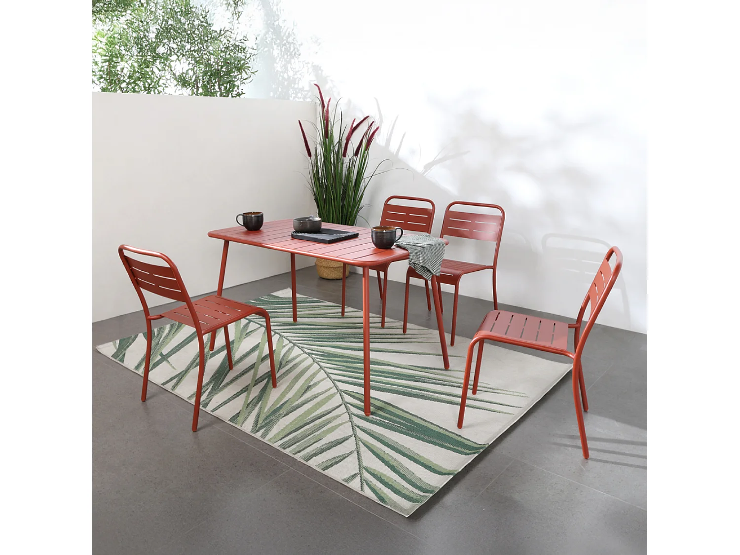 Tuintafel voor 4-6 Personen Terracotta BERGAME 120x70cm