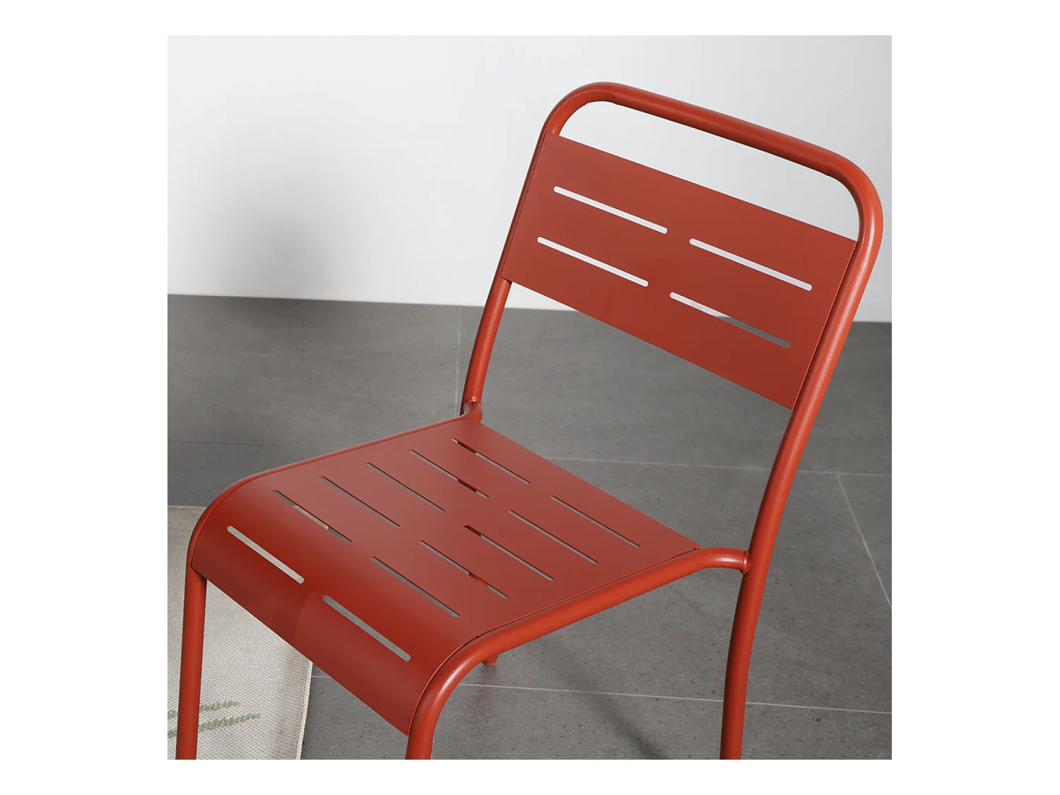 Salon de jardin repas 4 places terracotta BERGAME