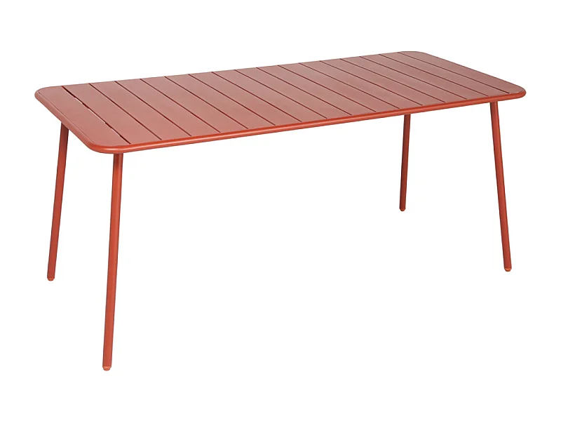 Tavolo da pranzo da giardino 6 posti 160x70cm terracotta BERGAME