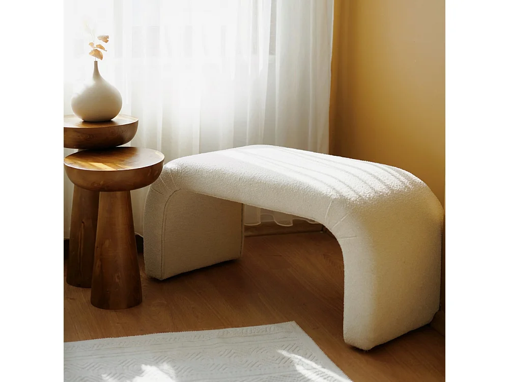 Banc bouclettes blanc JOHNSON