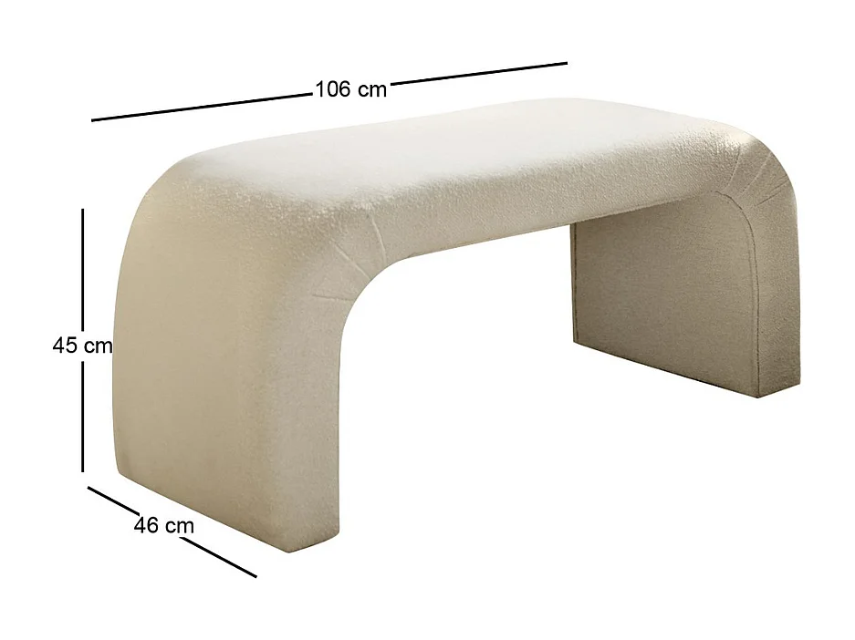 Banc bouclettes blanc JOHNSON