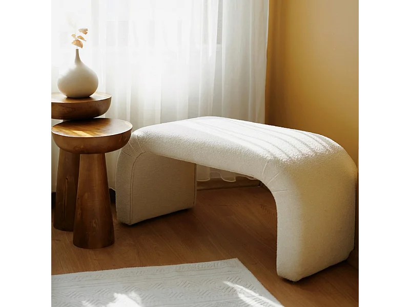 Banc bouclettes blanc JOHNSON