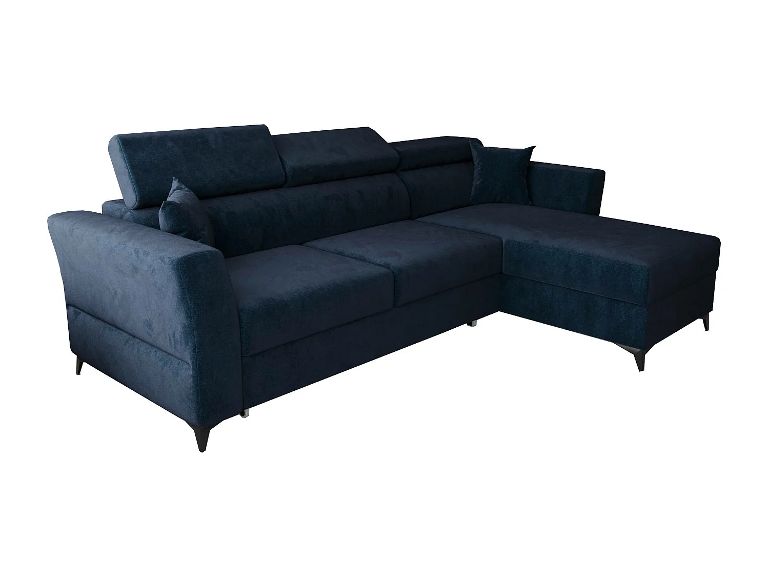 AX LIVING Ecksofa klein mit Schlaffunktion Ribella – 265 cm, Blau R