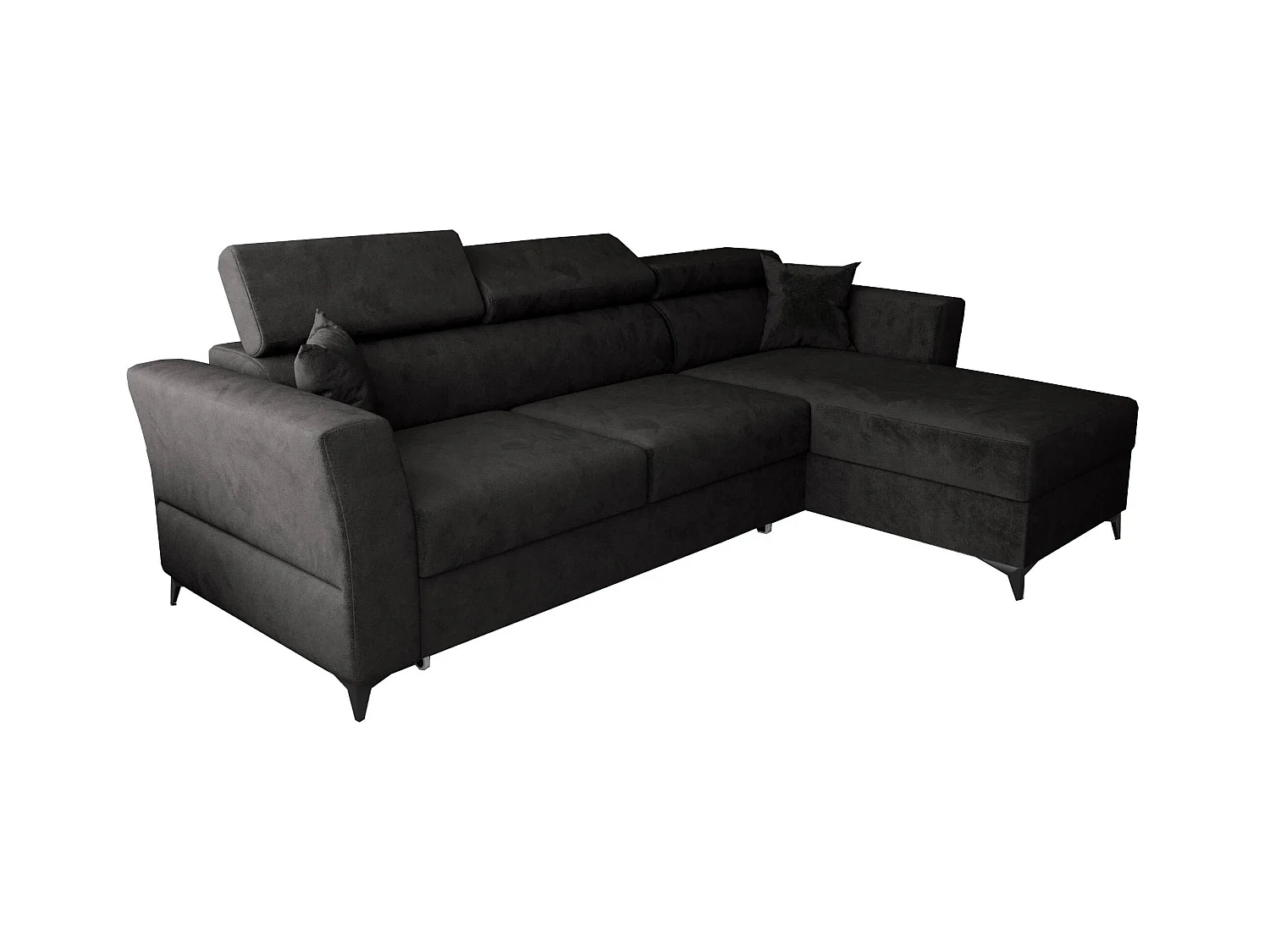 AX LIVING Ecksofa klein Schlaffunktion Ribella 265cm Grafit L-Form R