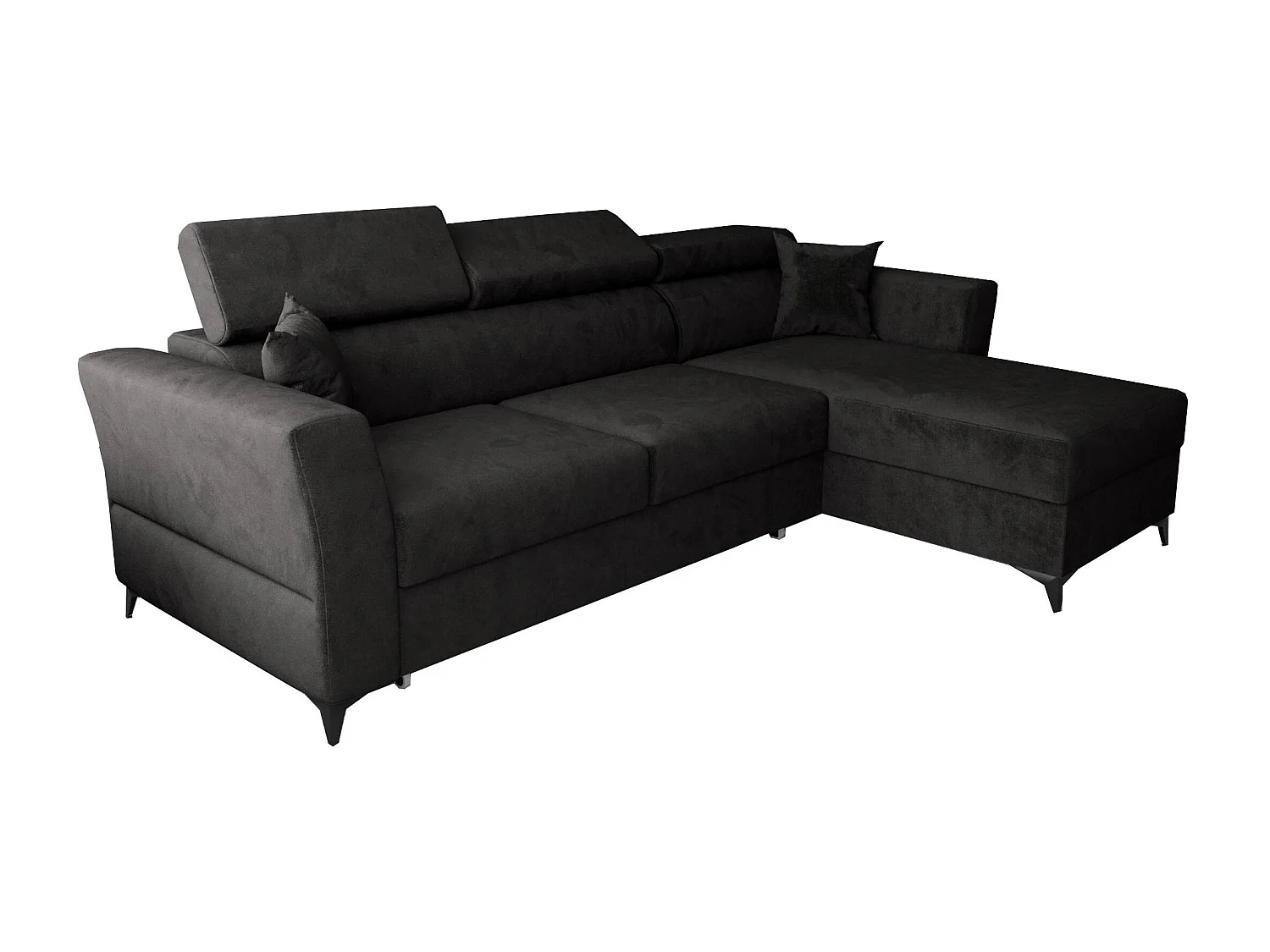 AX LIVING Ecksofa klein Schlaffunktion Ribella 265cm Grafit L-Form R