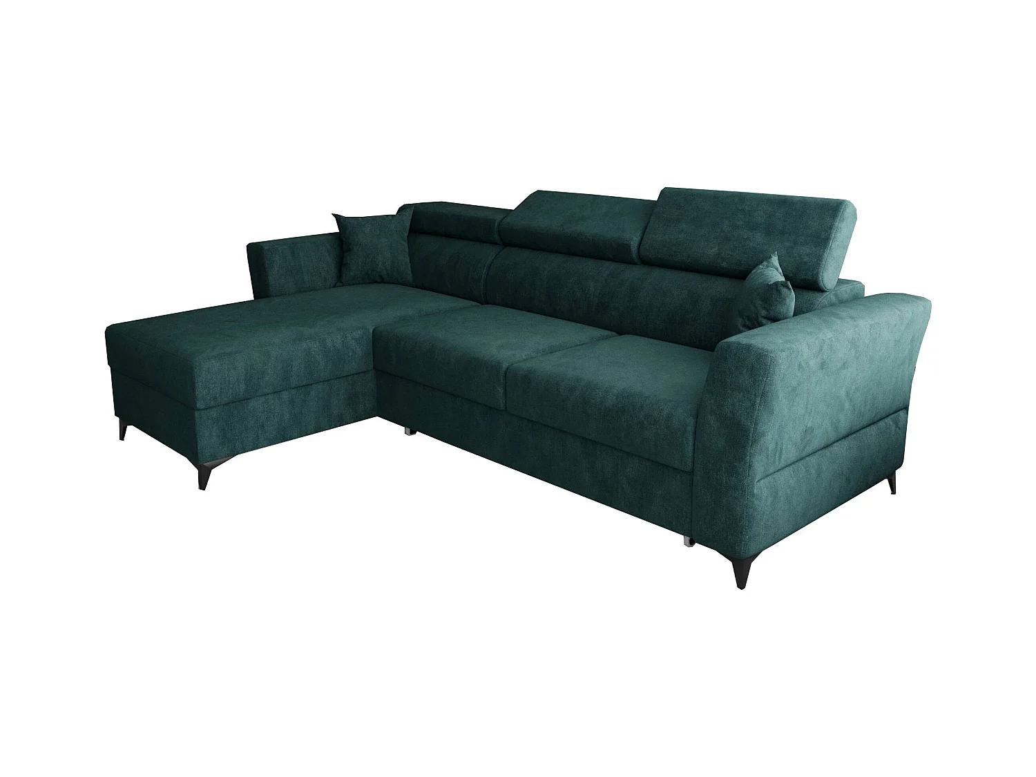 AX LIVING Ecksofa klein Schlaffunktion Ribella 265 cm türkis L-Form L