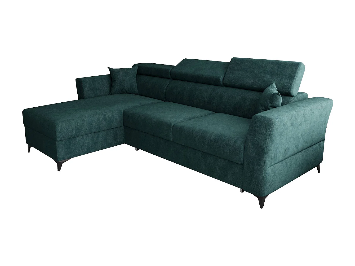 AX LIVING Ecksofa klein Schlaffunktion Ribella 265 cm türkis L-Form L