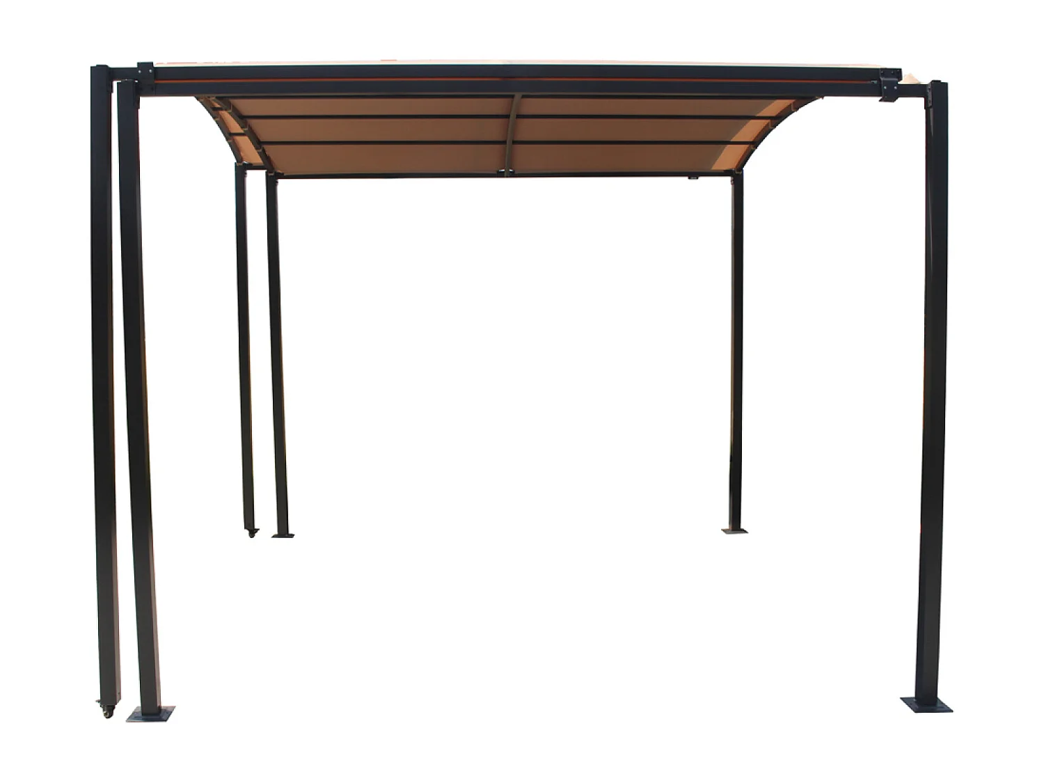 Uitschuifbare Pergola en Carport 9m² tot 16m² Grijs en Beige ICARIA