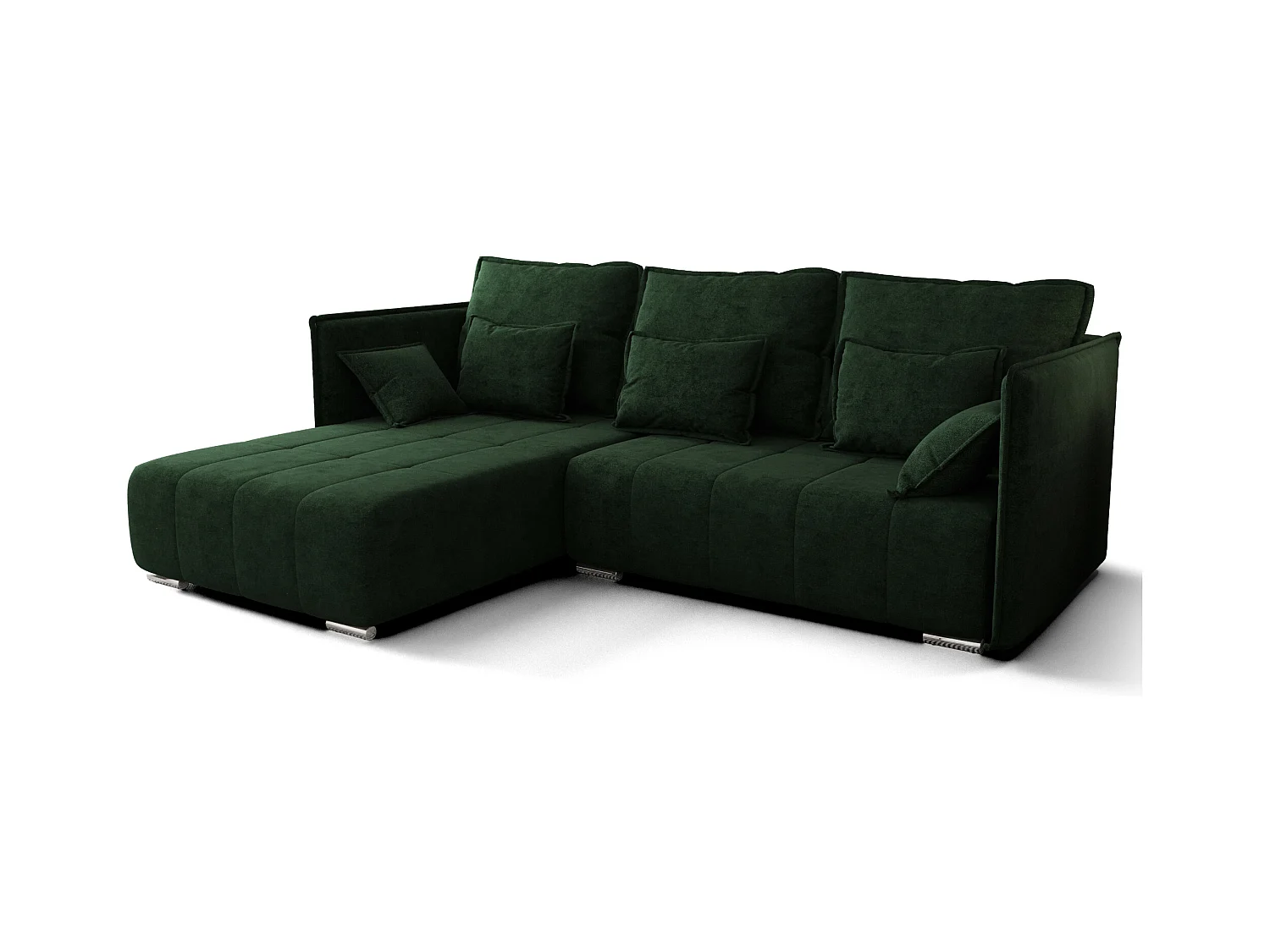 AX LIVING Ecksofa mit Schlaffunktion Grün Florinna 248cm L-Form