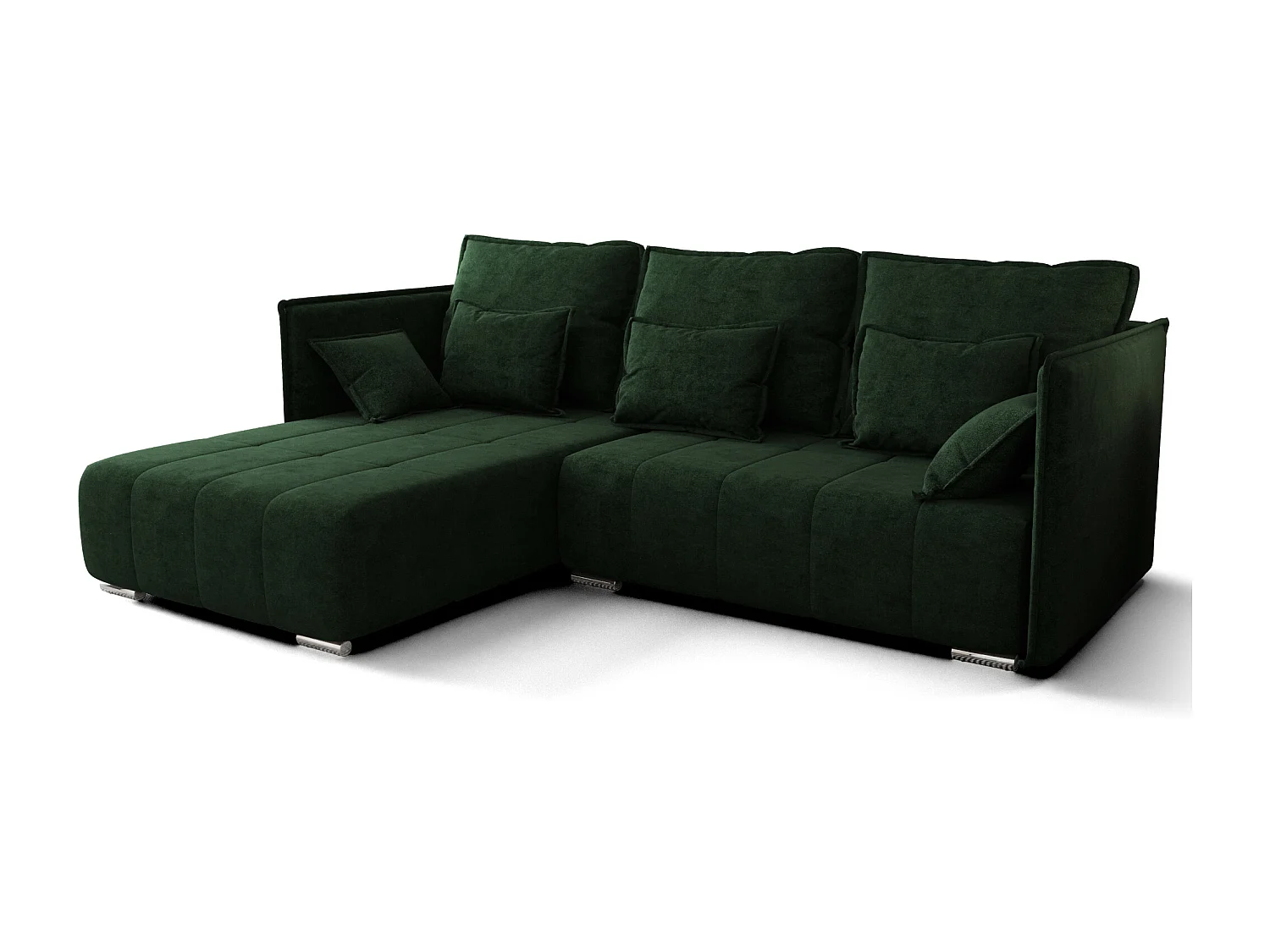 AX LIVING Ecksofa mit Schlaffunktion Grün Florinna 248cm L-Form