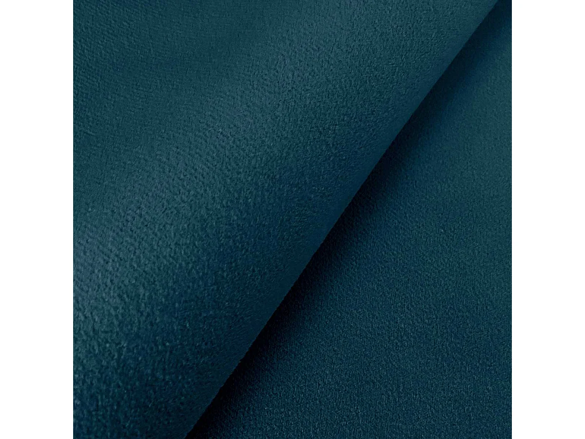 AX LIVING u vorm bank Florinna 345 cm – blauw met bed en opberging