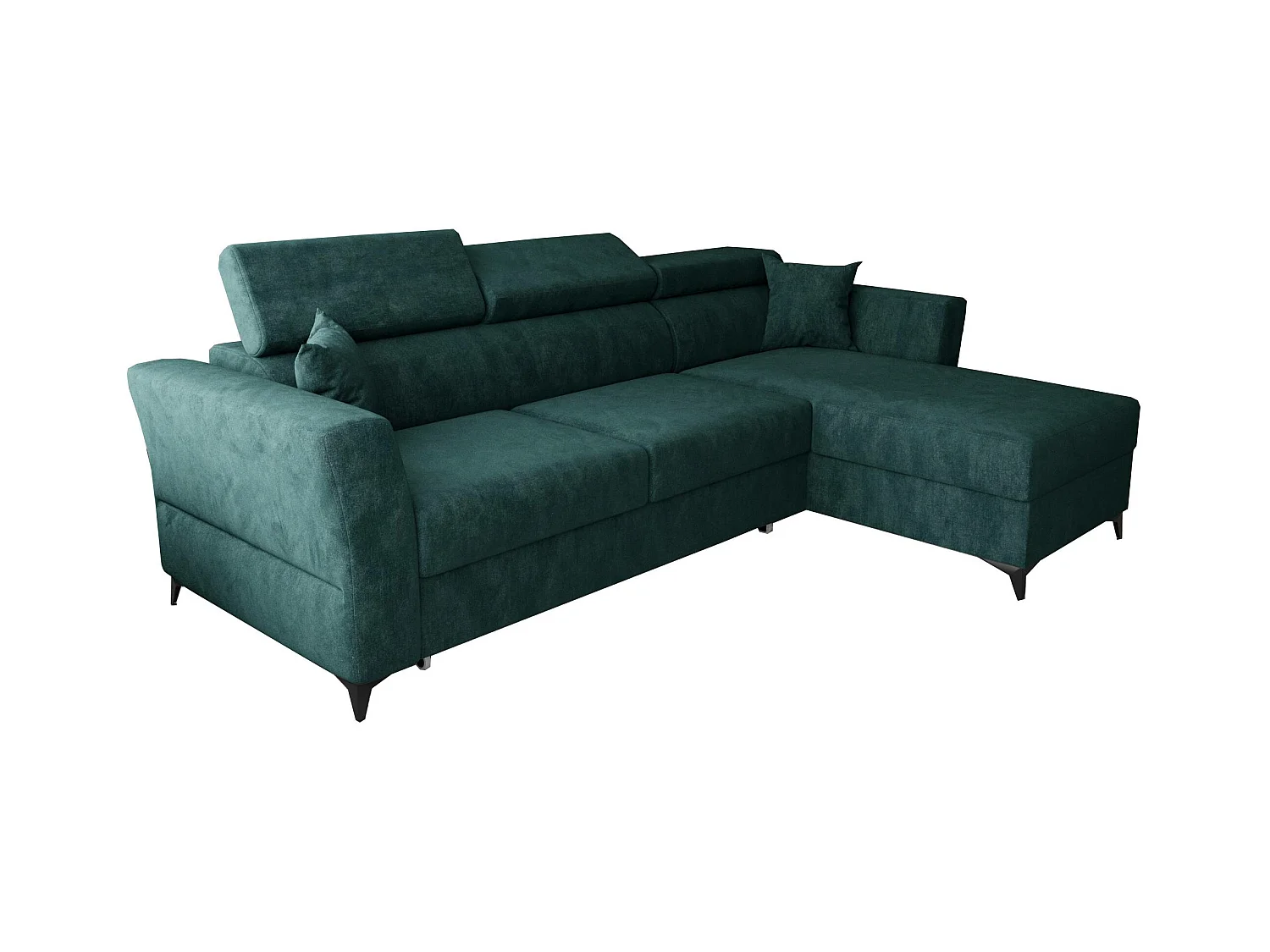 AX LIVING Ecksofa klein Schlaffunktion Ribella 265 cm türkis L-Form R