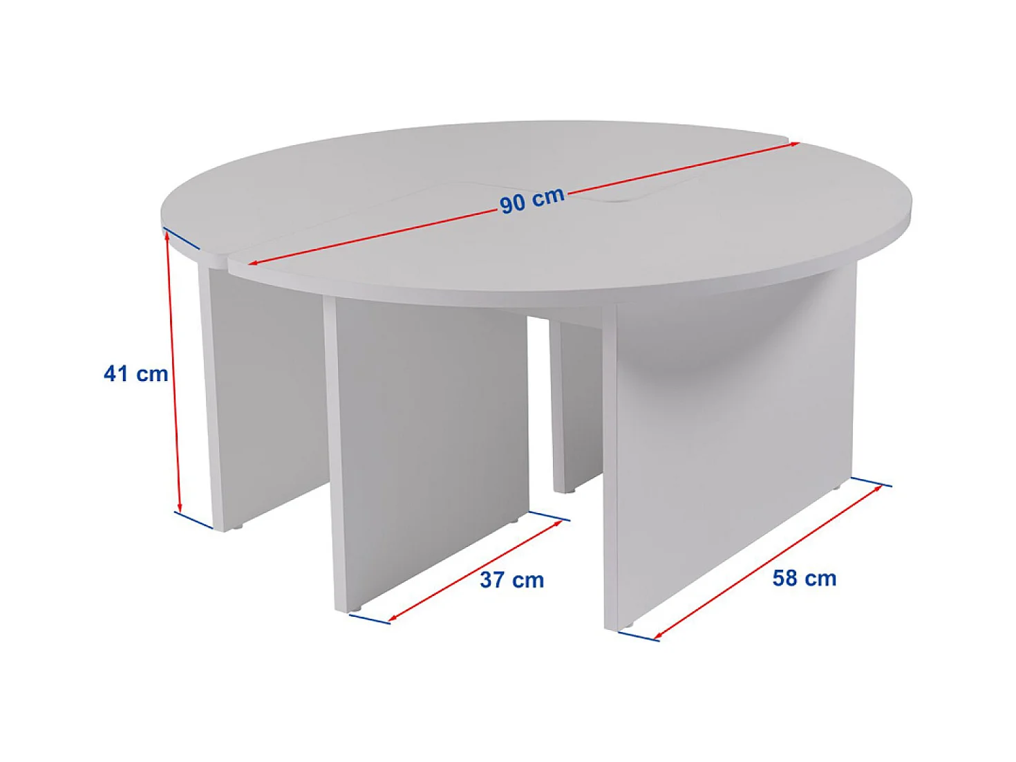 Table basse ronde duo pin atlantique 90cm APIX