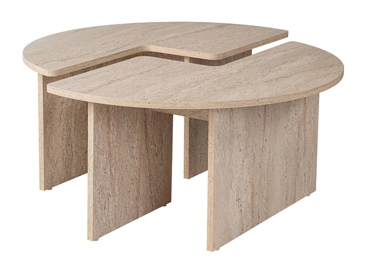 Table basse ronde duo pin atlantique 90cm APIX