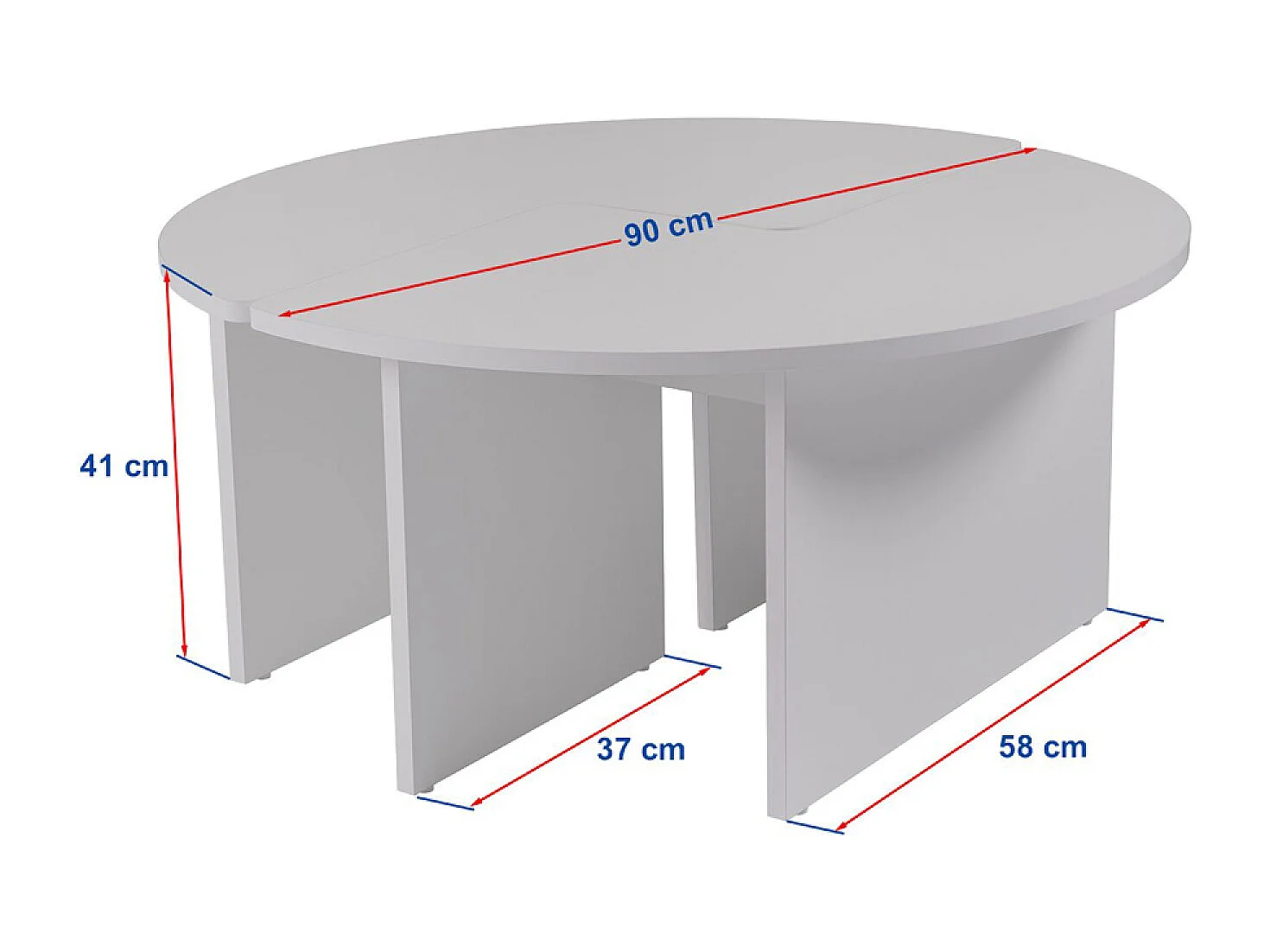 Table basse ronde duo pin atlantique 90cm APIX