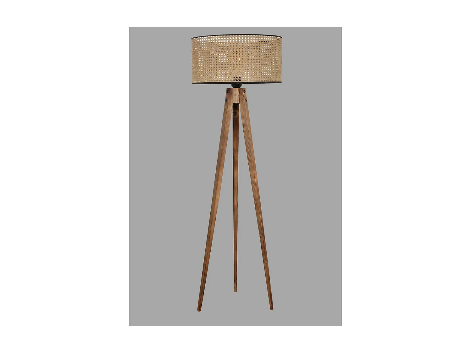 Lampadaire design en bois 153cm ROMANE