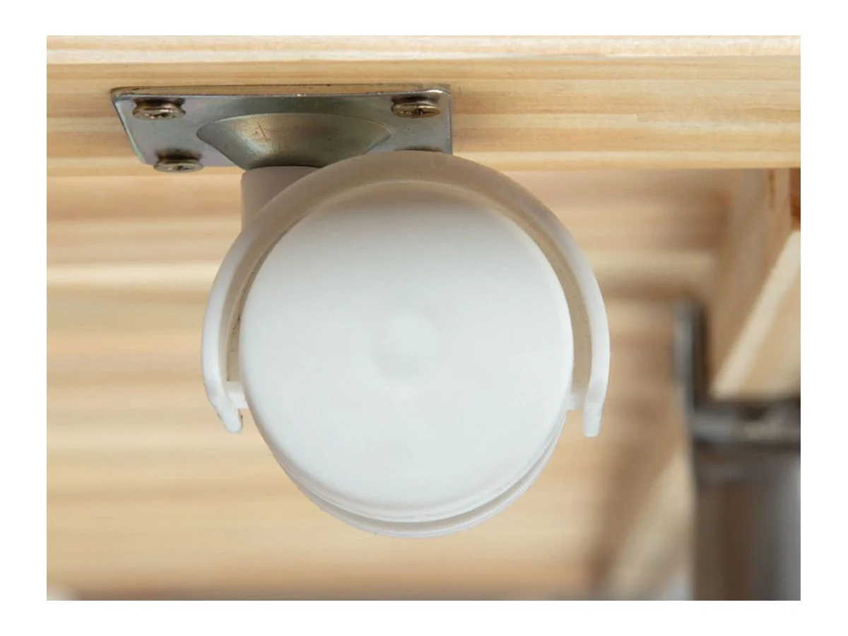 Lit gigogne enfant en pin massif coloris blanc - 90x 200 cm