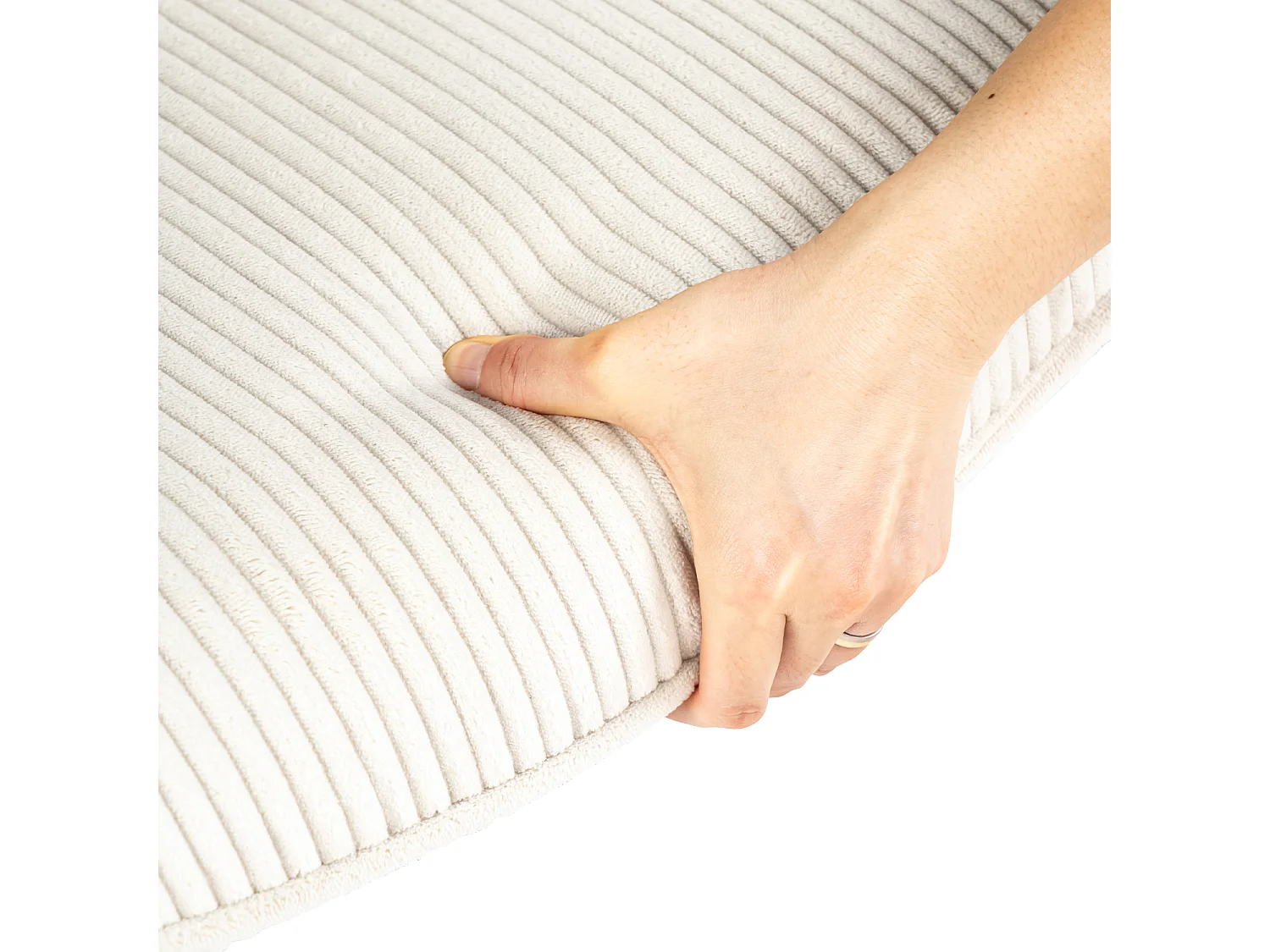 Fauteuil pivotant réglable en hauteur sans accoudoir en velours côtelé,DUROTHIL