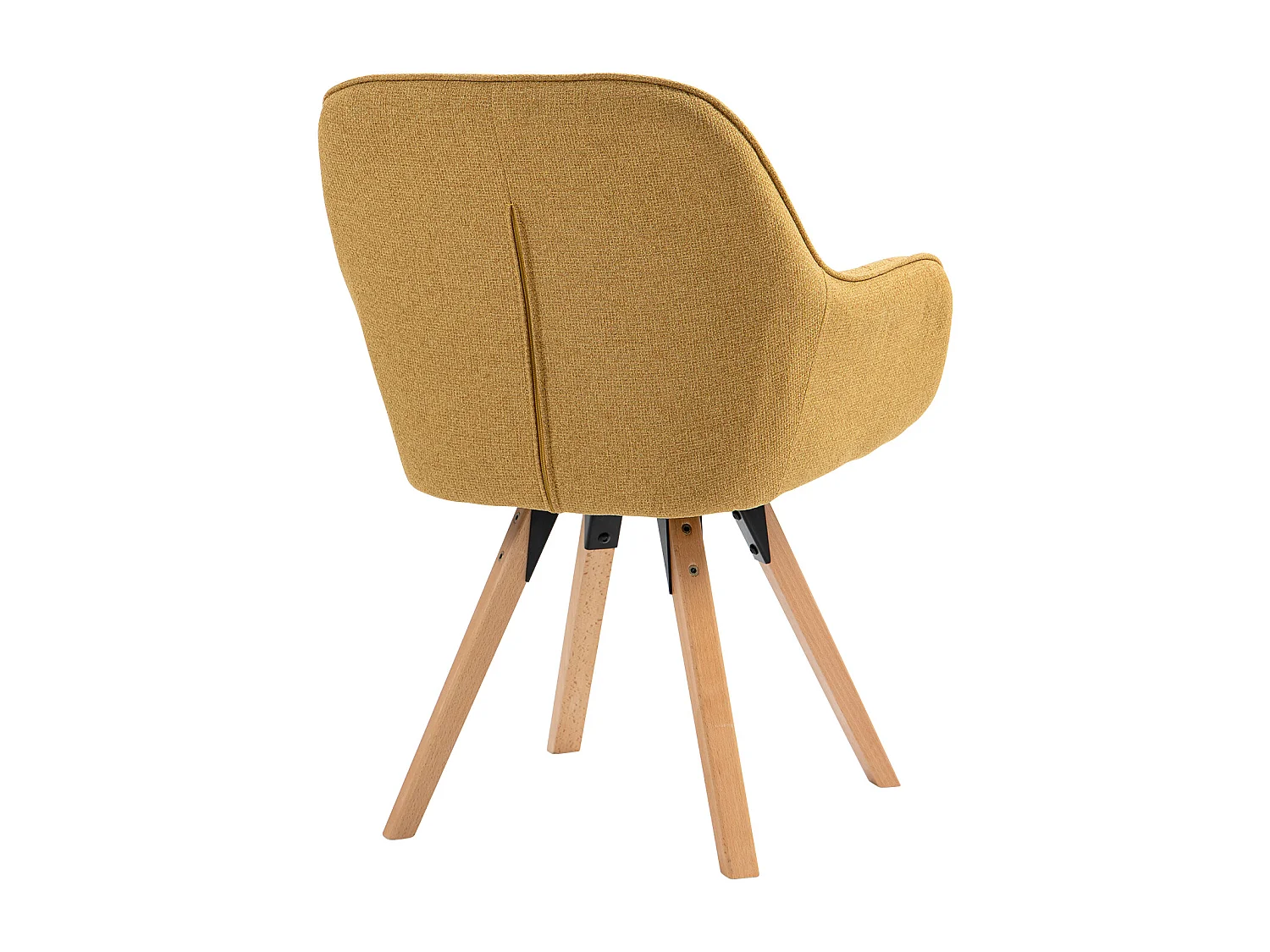 Fauteuil pivotant en tissu style scandinave pied en bois de hêtre,CARSON