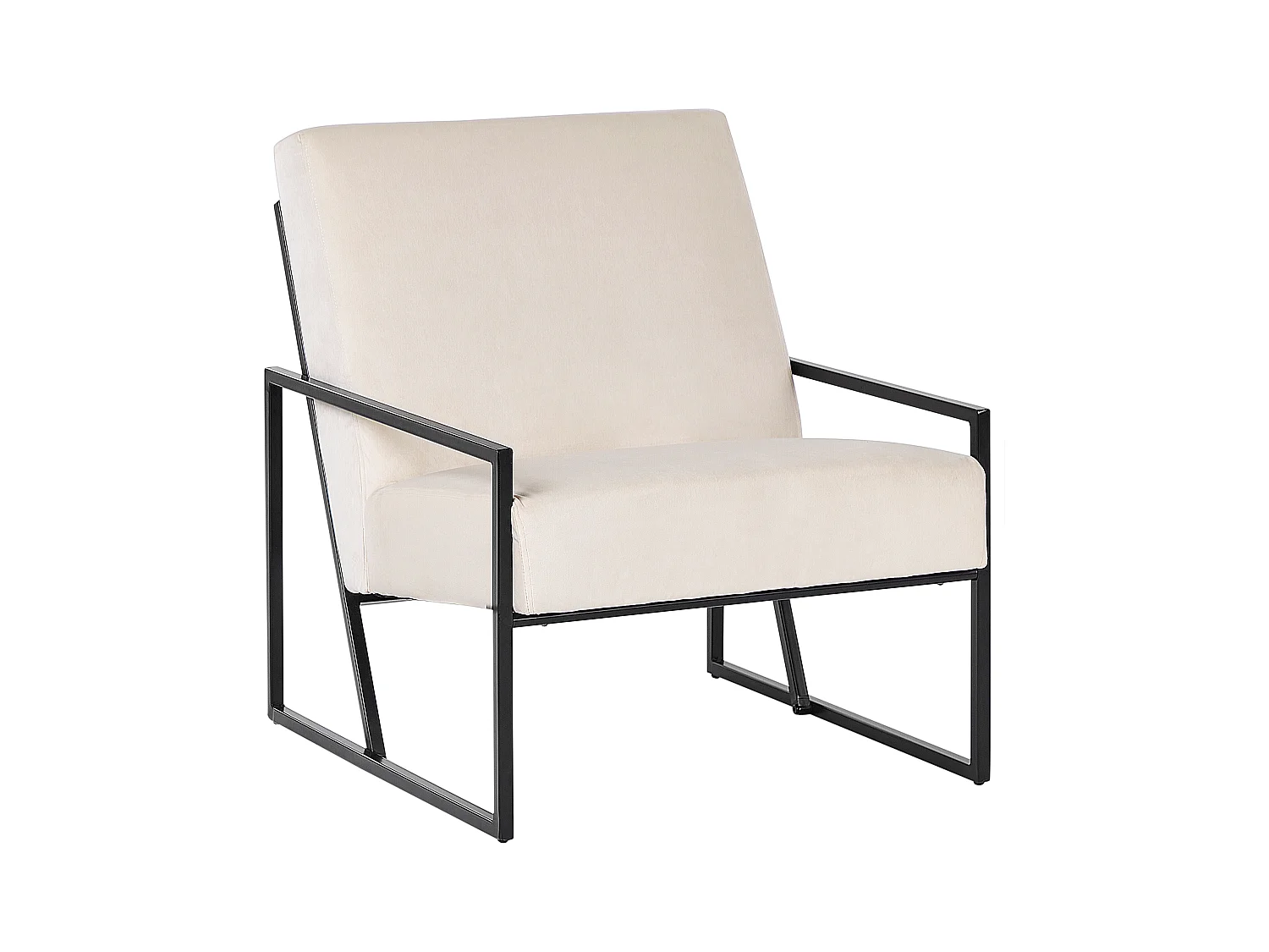 Fauteuil DELARY Velours Beige clair