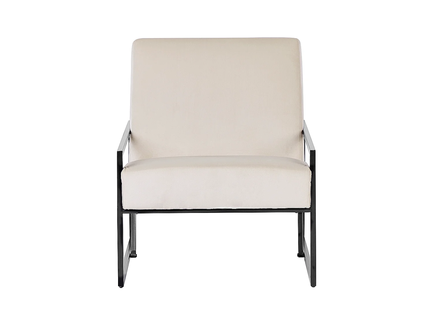 Fauteuil DELARY Velours Beige clair