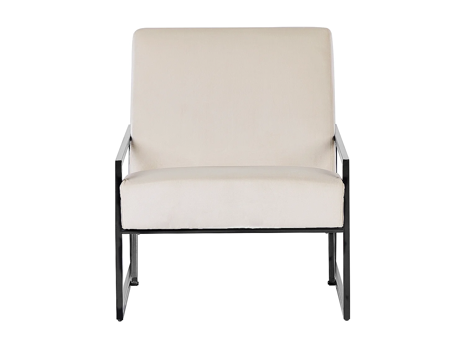 Fauteuil DELARY Velours Beige clair