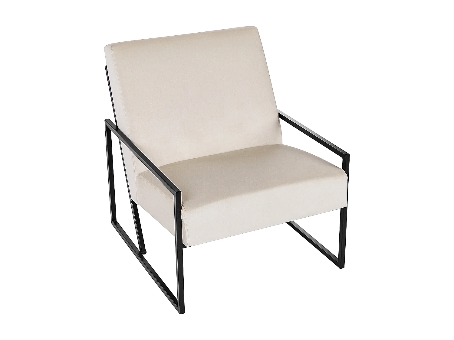 Fauteuil DELARY Velours Beige clair