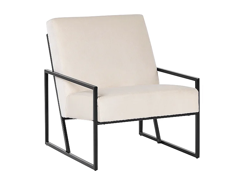 Poltrona DELARY Velluto Beige chiaro