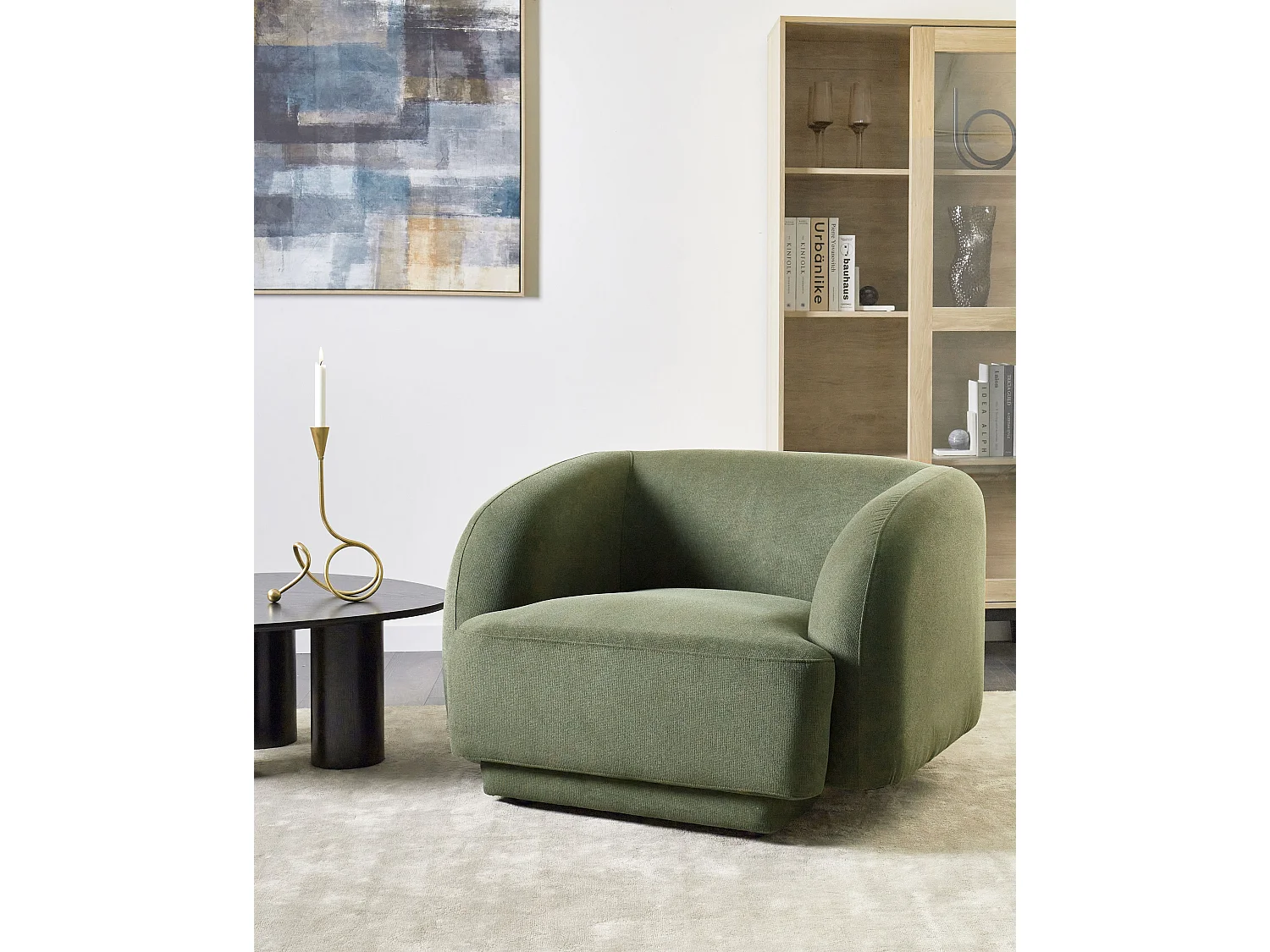 Fauteuil SKJANES Tissu Vert
