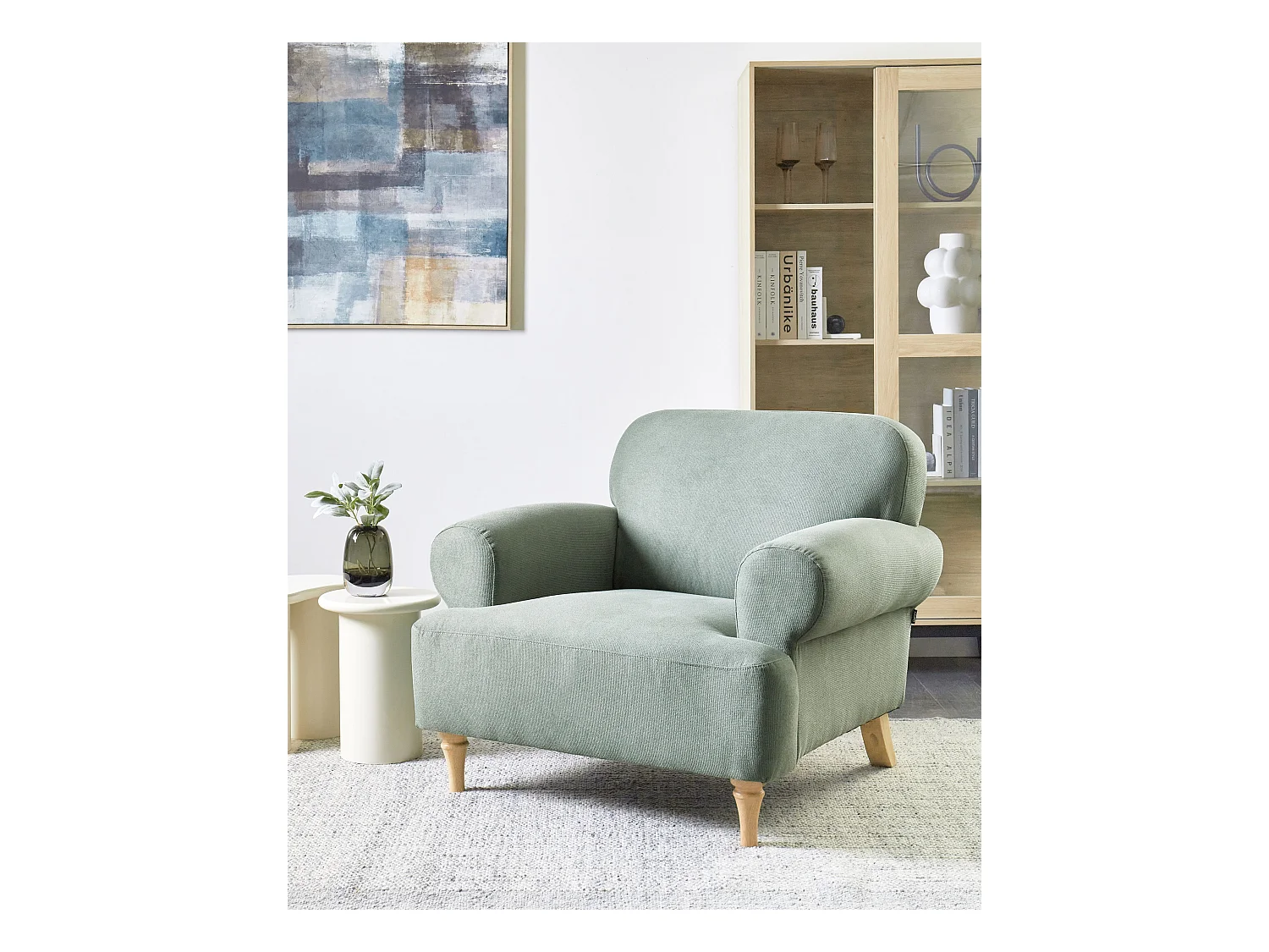 Fauteuil KIBERG Tissu Vert clair