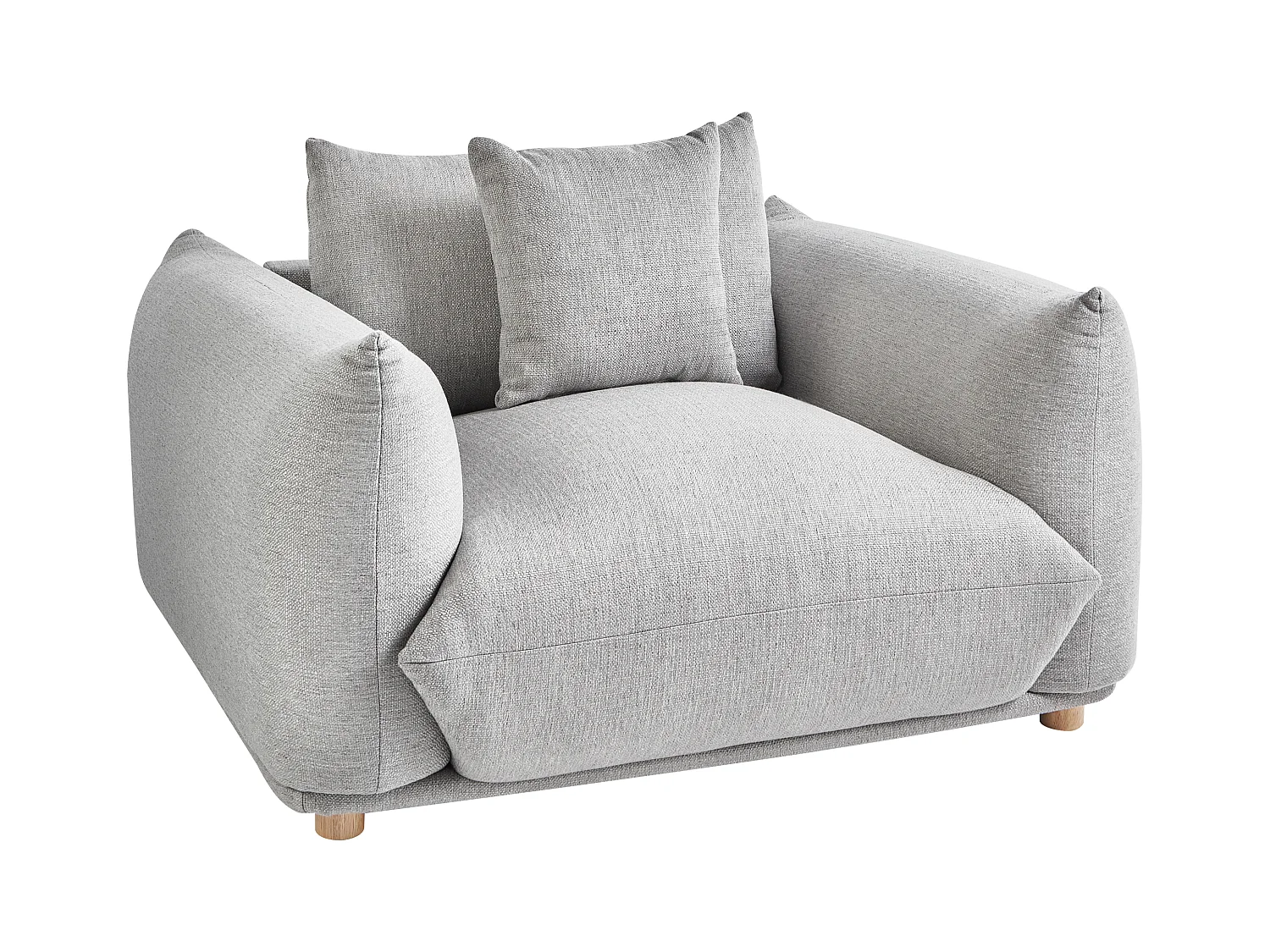Fauteuil LUVOS Tissu Gris clair