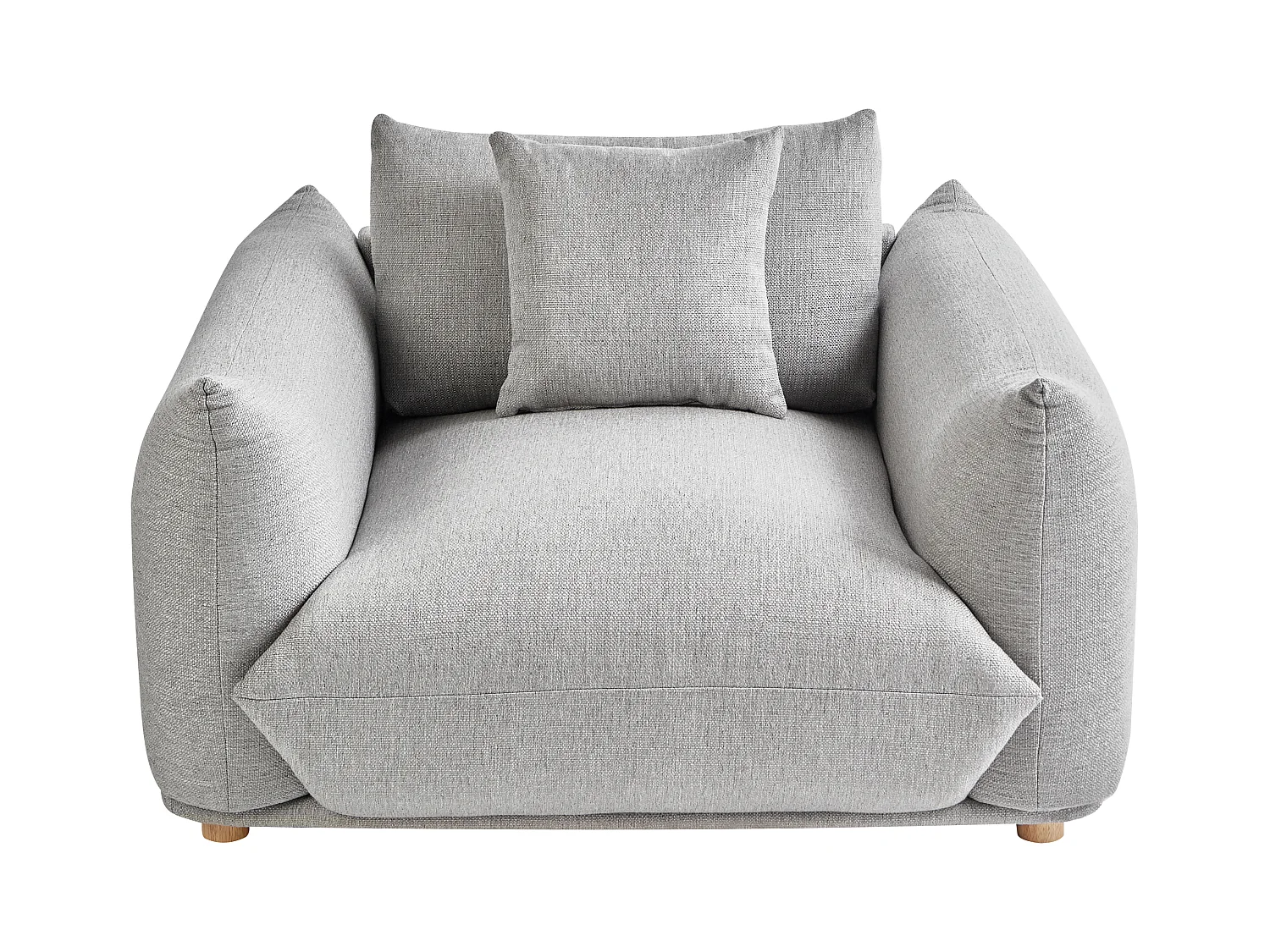 Fauteuil LUVOS Tissu Gris clair
