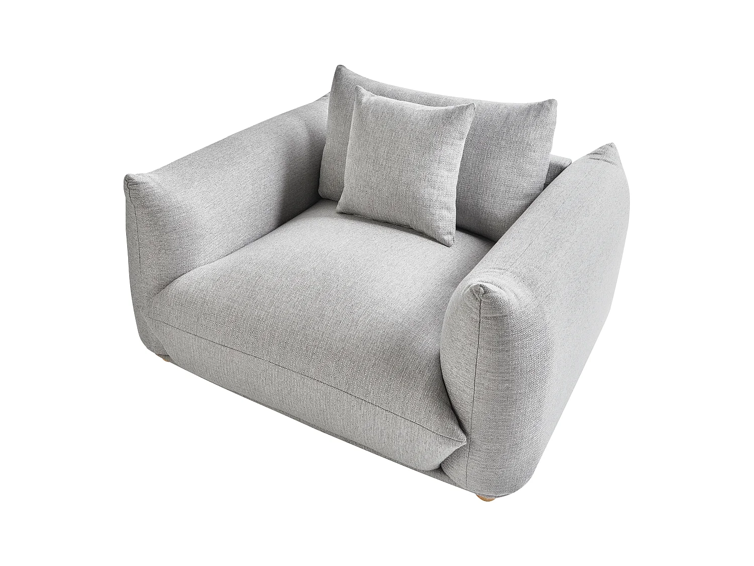 Fauteuil LUVOS Tissu Gris clair