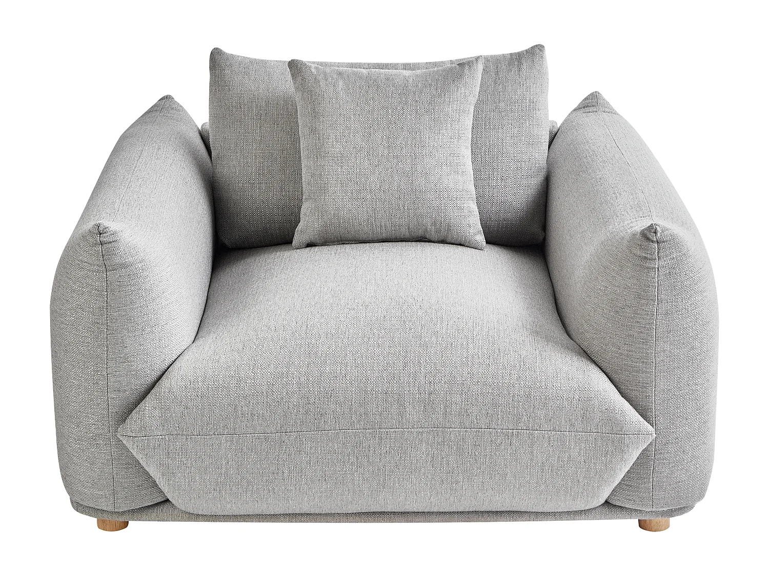 Fauteuil LUVOS Tissu Gris clair