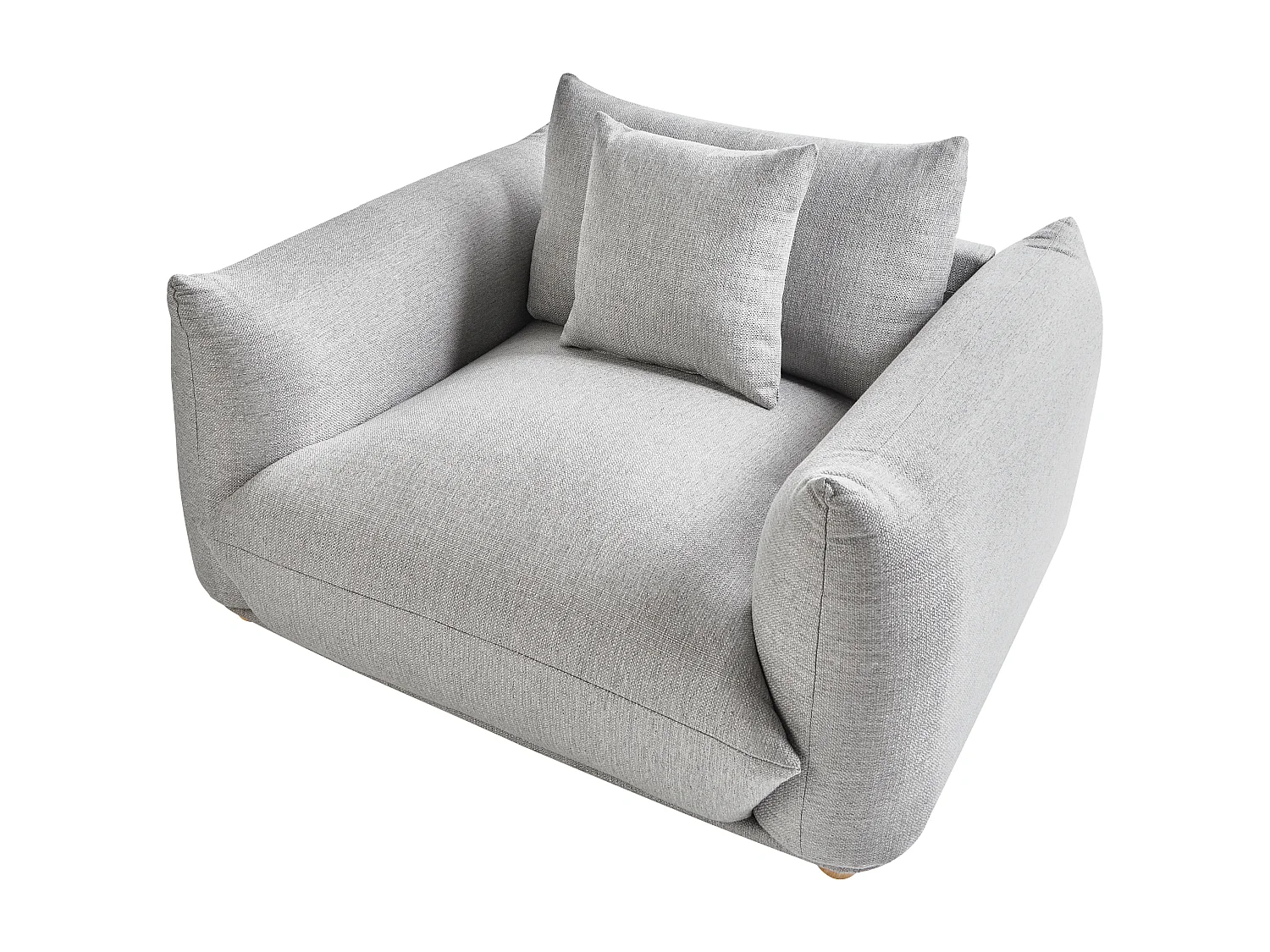 Fauteuil LUVOS Tissu Gris clair